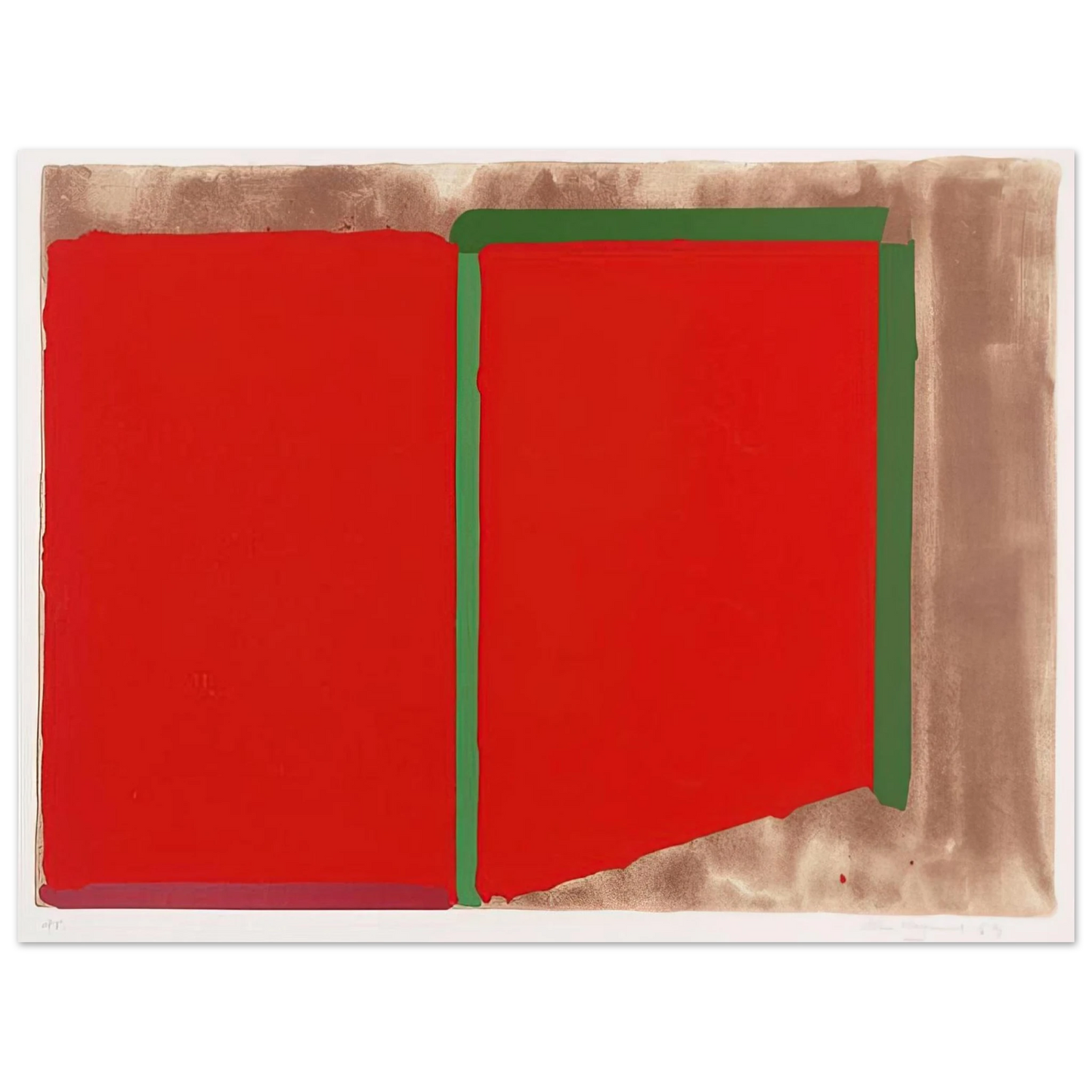 John Hoyland - Reds, Greens - 1969  75x100 cm / 30x40inches Fine Art Poster