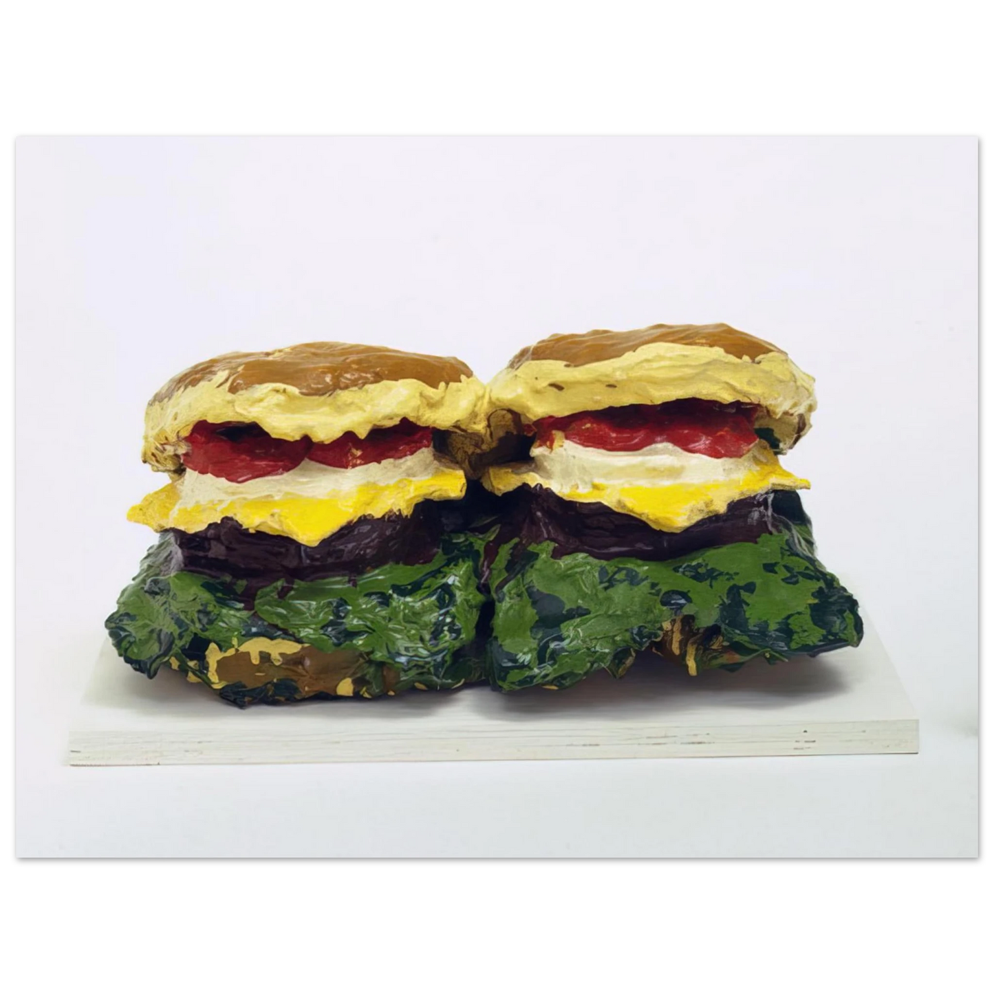 Claes Oldenburg - TWO CHEESEBURGERS WITH EVERYTHING DUAL HAMBURGERS 1962  75x100 cm / 30x40inches Fine Art Poster