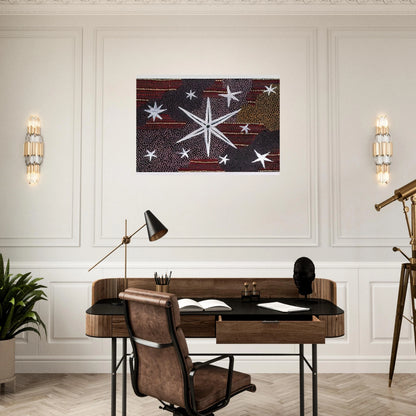 Rêve Etoile - 2001 - Clifford Possum Tjapaltjarri Brushed Aluminum Print - 70x100 cm / 28x40 inches | Clifford Possum Tjapaltjarri Aluminum Print | Clifford Possum Tjapaltjarri Prints