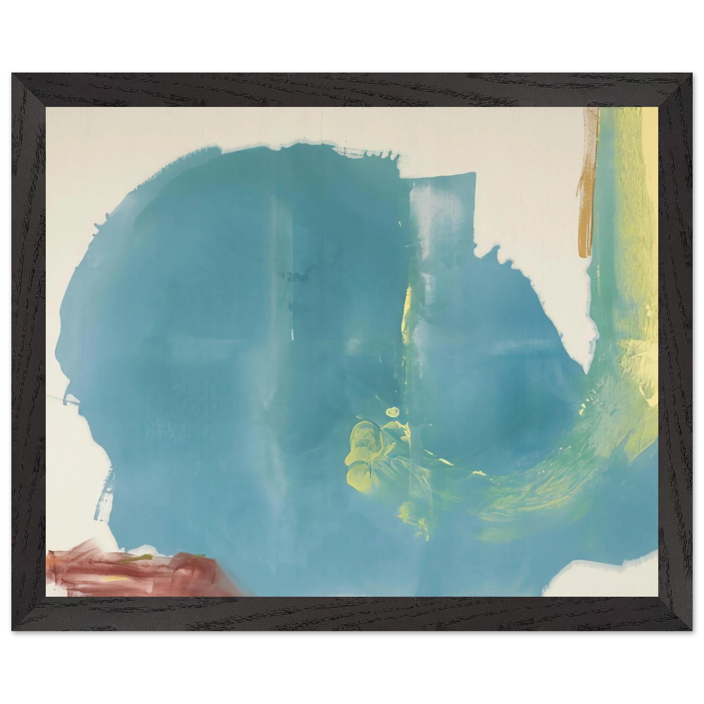 Helen Frankenthaler - Where Necessary - 1977 Wall art - 21x29.7 cm / 8x12" - Premium Wooden Framed Poster With Fine Art Paper-canvas - White frame