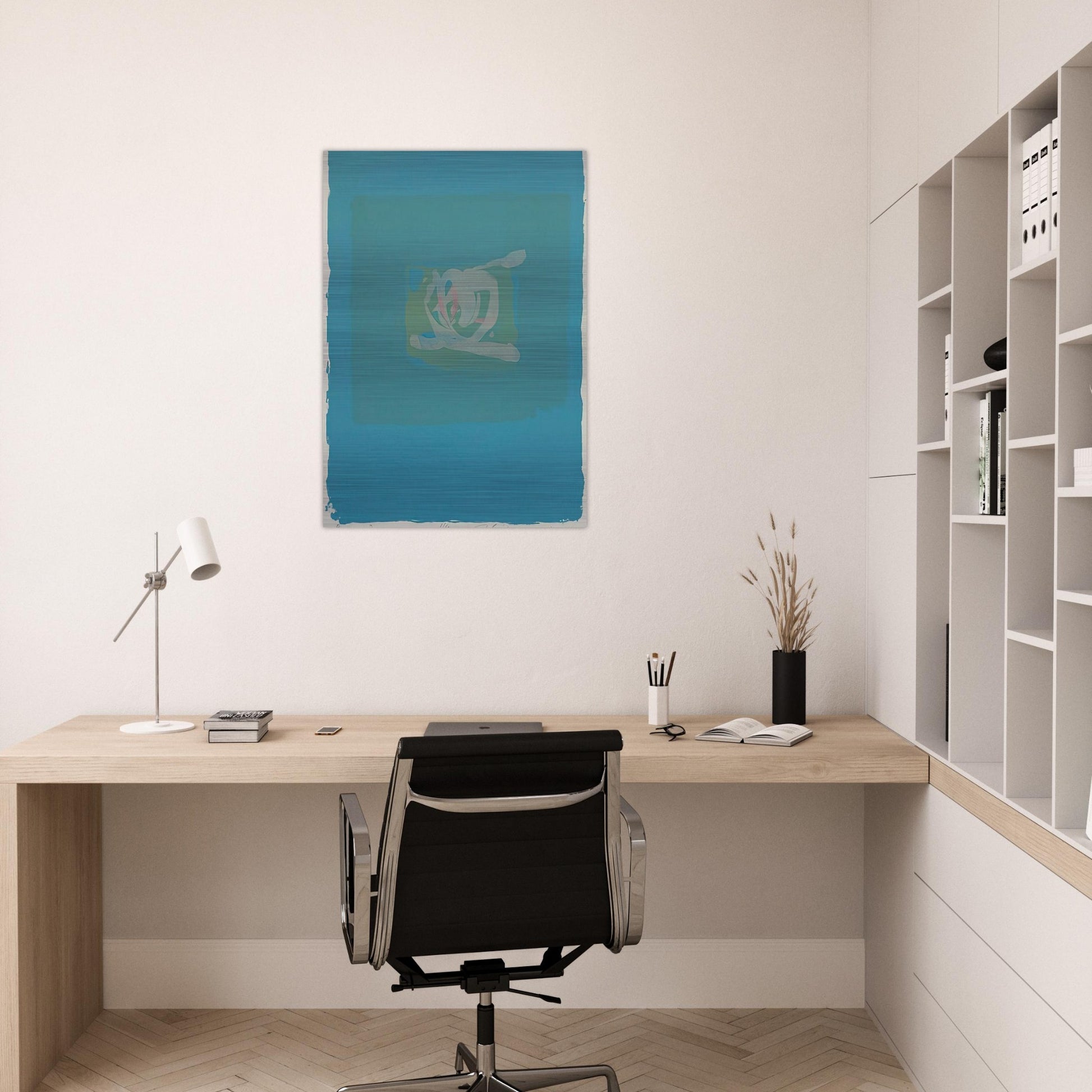 Plentitude in Blue - 1975 - Adja Yunkers Brushed Aluminum Print - 70x100 cm / 28x40 inches | Adja Yunkers Aluminum Print | Adja Yunkers Prints