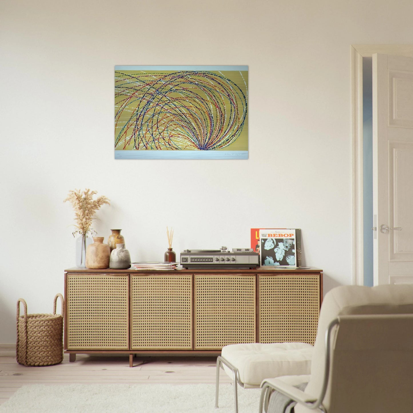 Aurora - 1985 - Piero Dorazio Brushed Aluminum Print - 70x100 cm / 28x40 inches | Piero Dorazio Aluminum Print | Piero Dorazio Prints
