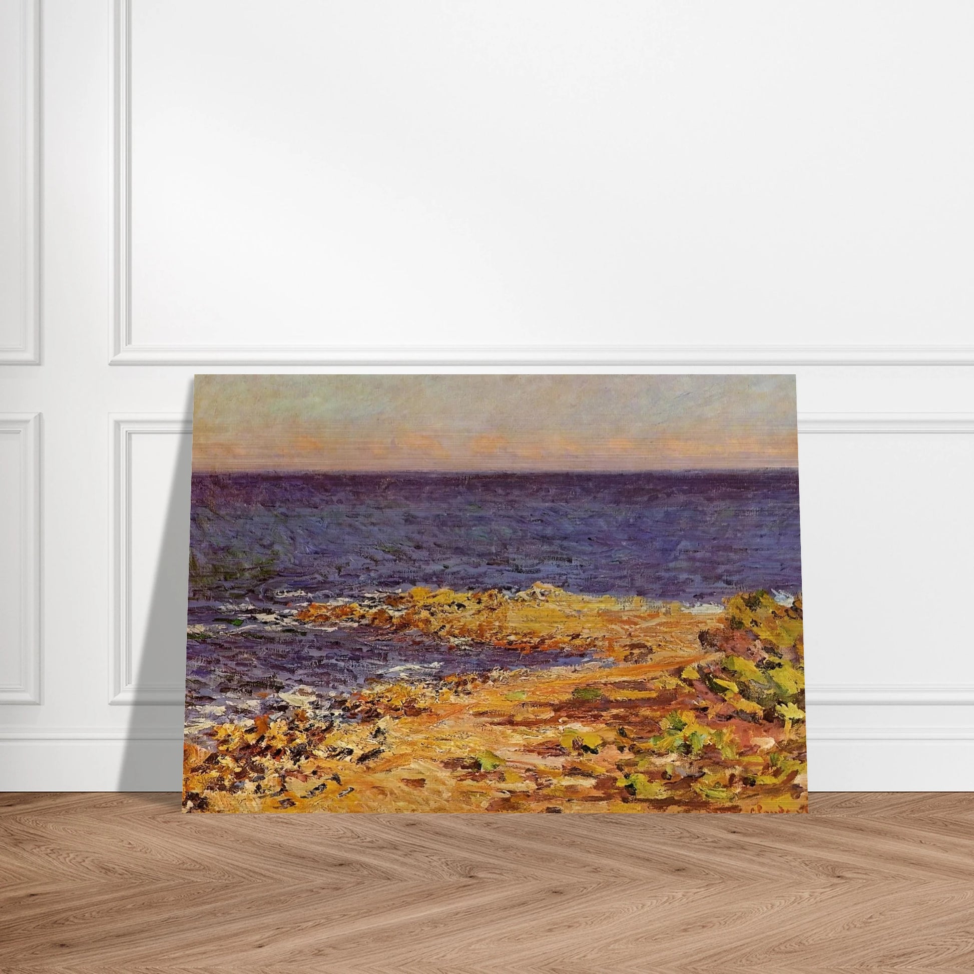 The Big Blue Mediterranean at Antibes - claude monet Brushed Aluminum Print - 70x100 cm / 28x40 inches | claude monet Aluminum Print | claude monet Prints