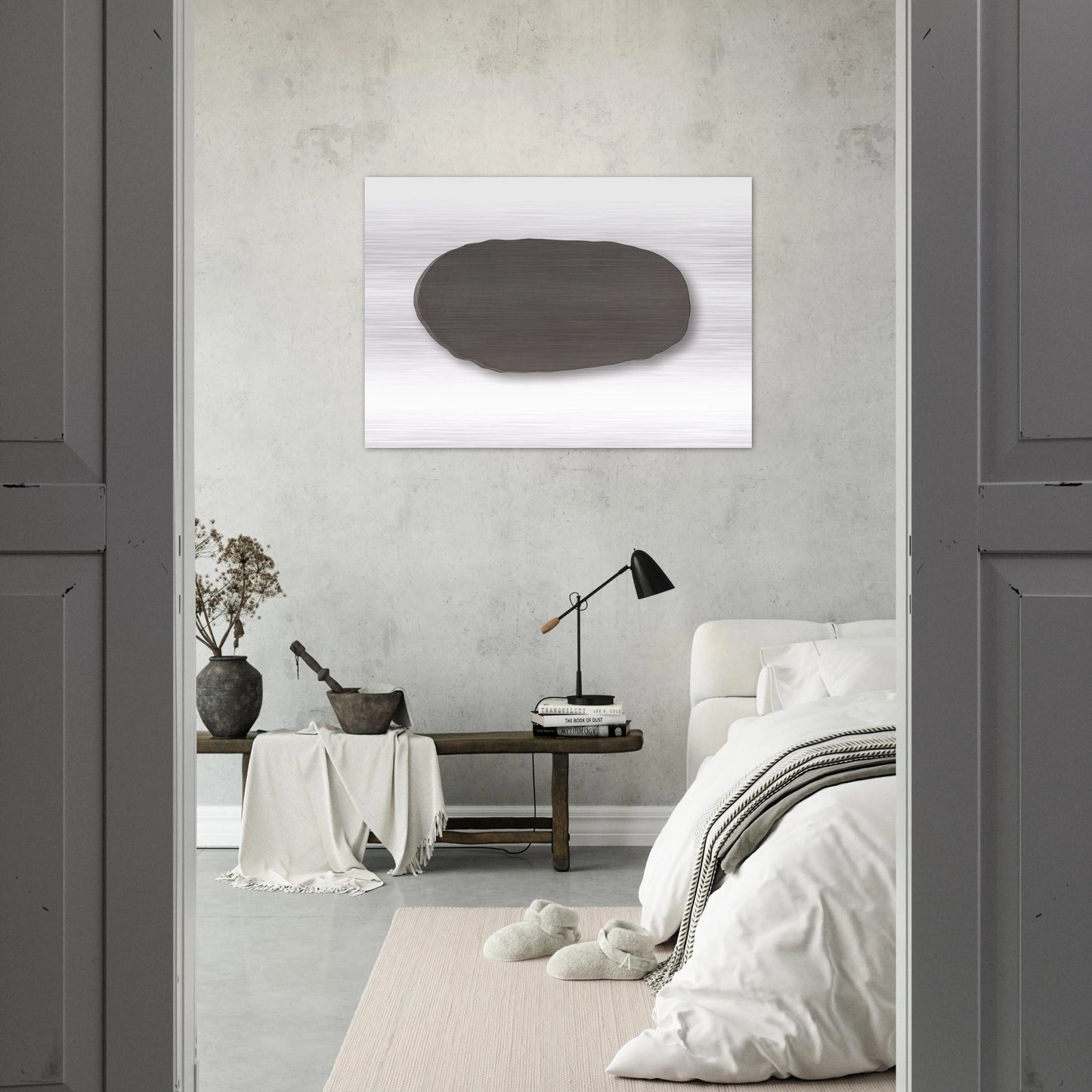 GRAUE SCHEIBE 1970 - BLINKY PALERMO Brushed Aluminum Print - 70x100 cm / 28x40 inches | BLINKY PALERMO Aluminum Print | BLINKY PALERMO Prints