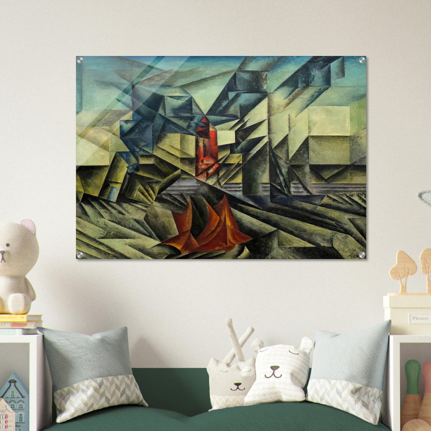 HARBOR MOLE 1913 - Lyonel Feininger Acrylic Print - 70x100 cm / 28x40″ inches | Lyonel Feininger Wall Art | Lyonel Feininger Prints