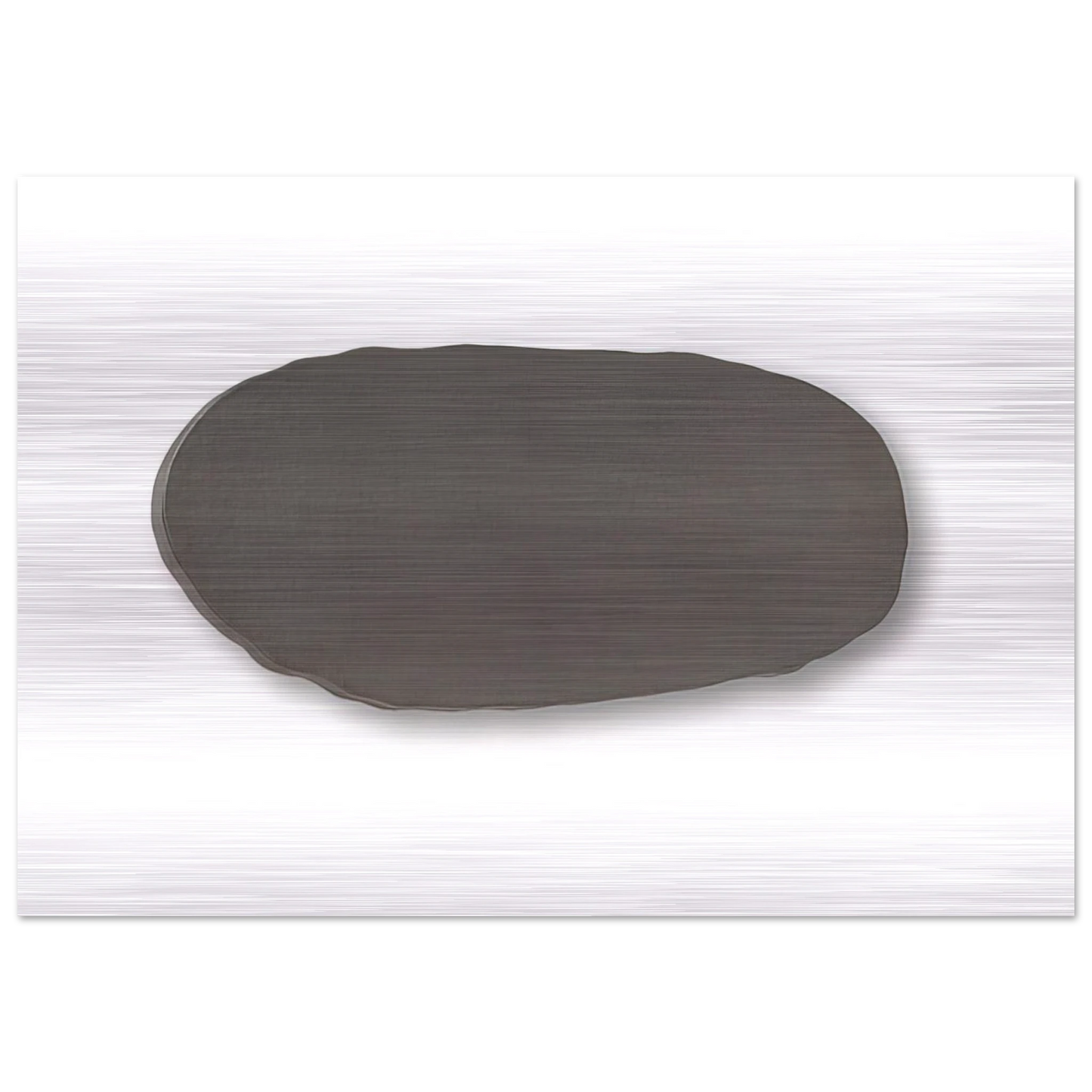 Graue Scheibe - 1970 - Blinky Palermo Brushed Aluminum Print - 70x100 cm / 28x40 inches | Blinky Palermo Aluminum Print | Blinky Palermo Prints