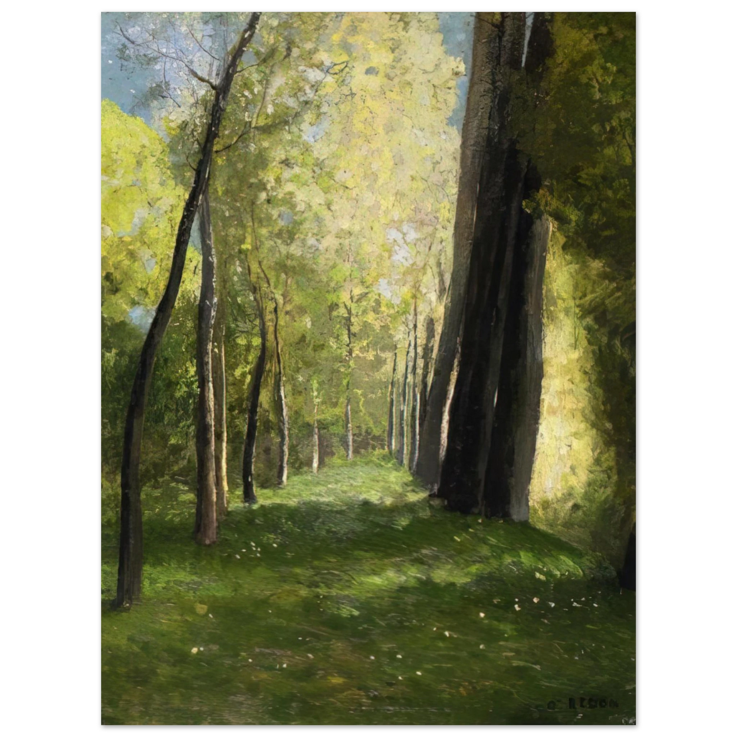 Odilon Redon - LANE OF TREES  75x100 cm / 30x40inches Fine Art Poster