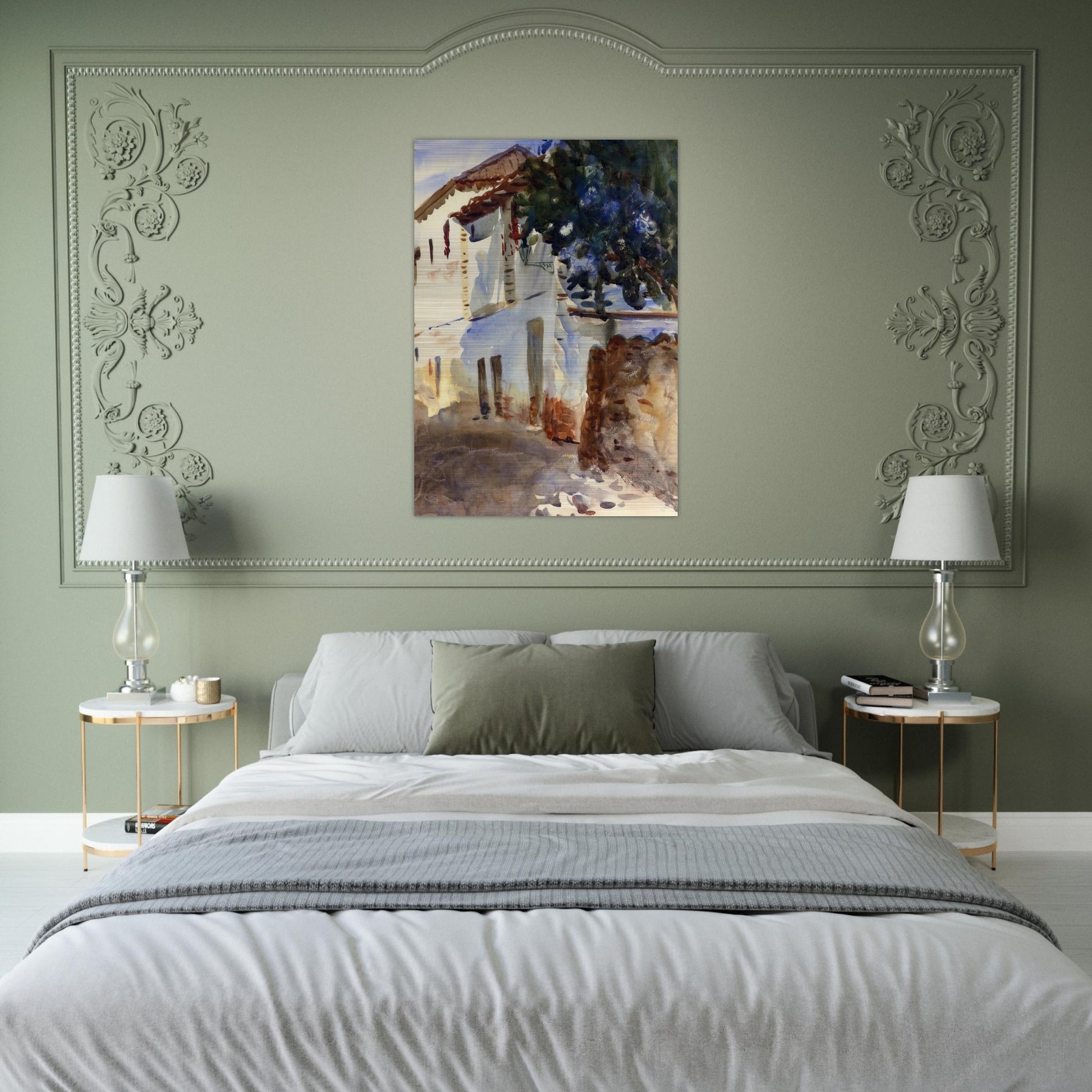 The White House - John Singer Sargent Brushed Aluminum Print - 70x100 cm / 28x40 inches | John Singer Sargent Aluminum Print | John Singer Sargent Prints