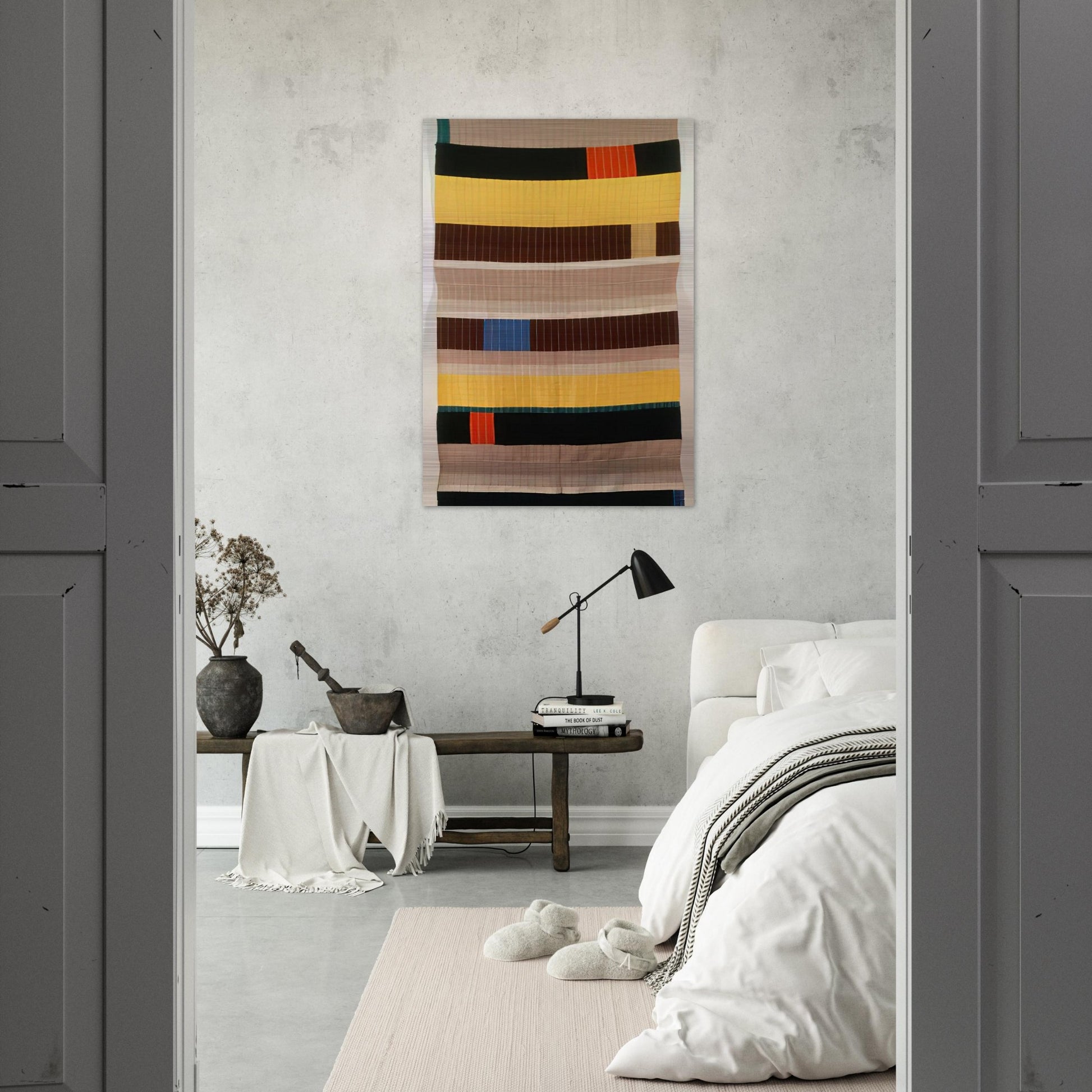 WALL HANGING 1925 1 - Anni Albers Brushed Aluminum Print - 70x100 cm / 28x40 inches | Anni Albers Aluminum Print | Anni Albers Prints
