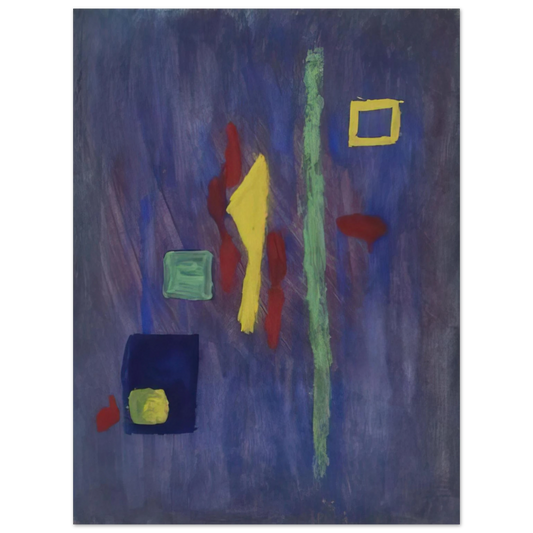 Barnett Newman - Untitled  Red, Yellow and Green Forms on a Purple Ground   75x100 cm / 30x40inches Fine Art Poster