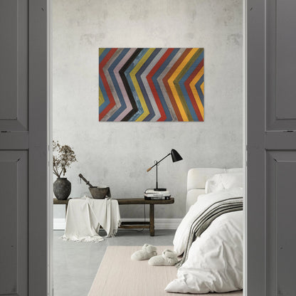 Irregular Bands with Colors Superimposed - Sol LeWitt Brushed Aluminum Print - 70x100 cm / 28x40 inches | Sol LeWitt Aluminum Print | Sol LeWitt Prints