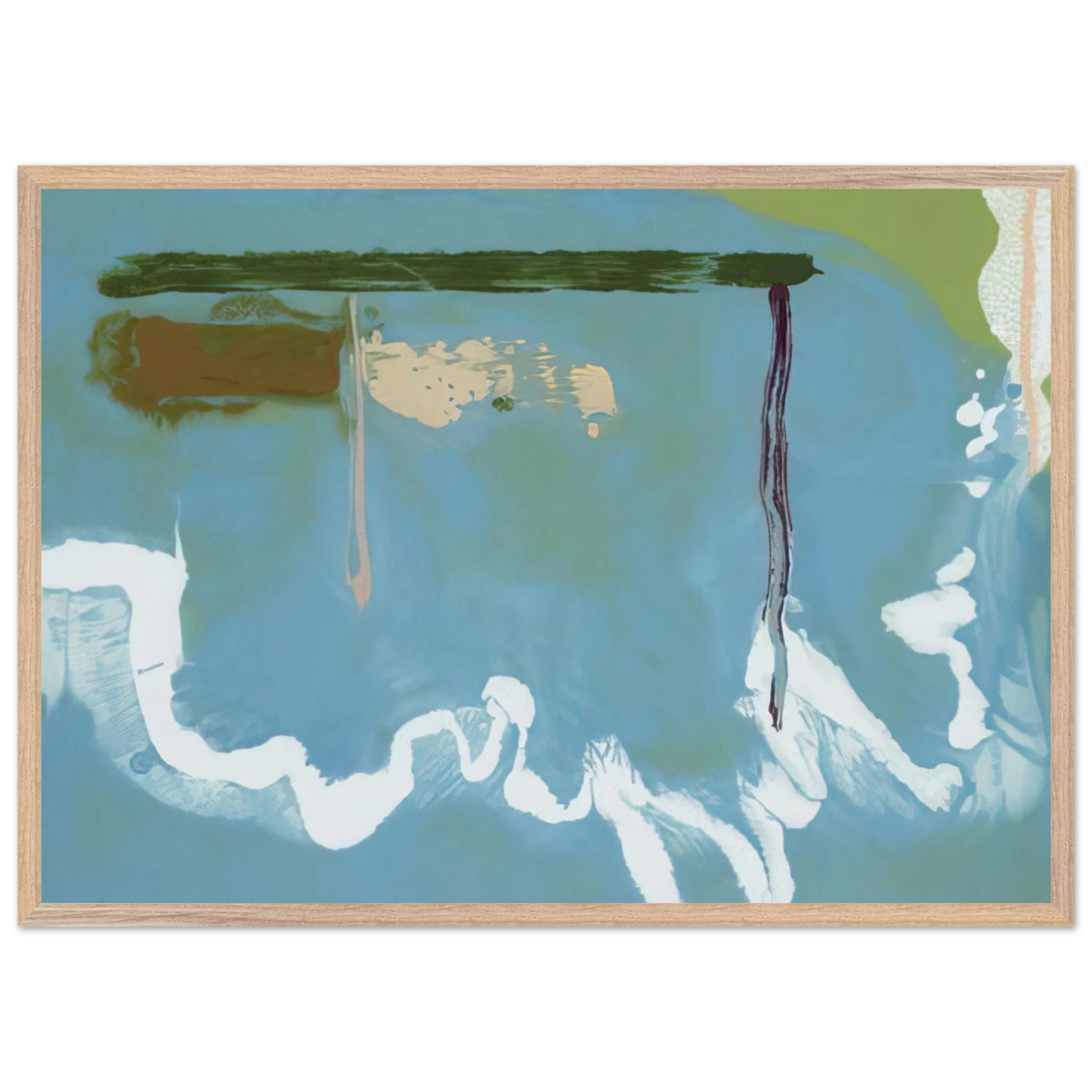 Helen Frankenthaler - Skywriting - 1997 Wall art - 30x40 cm / 12x16 inches - Premium Wooden Framed Poster With Fine Art Paper-canvas - Wood frame