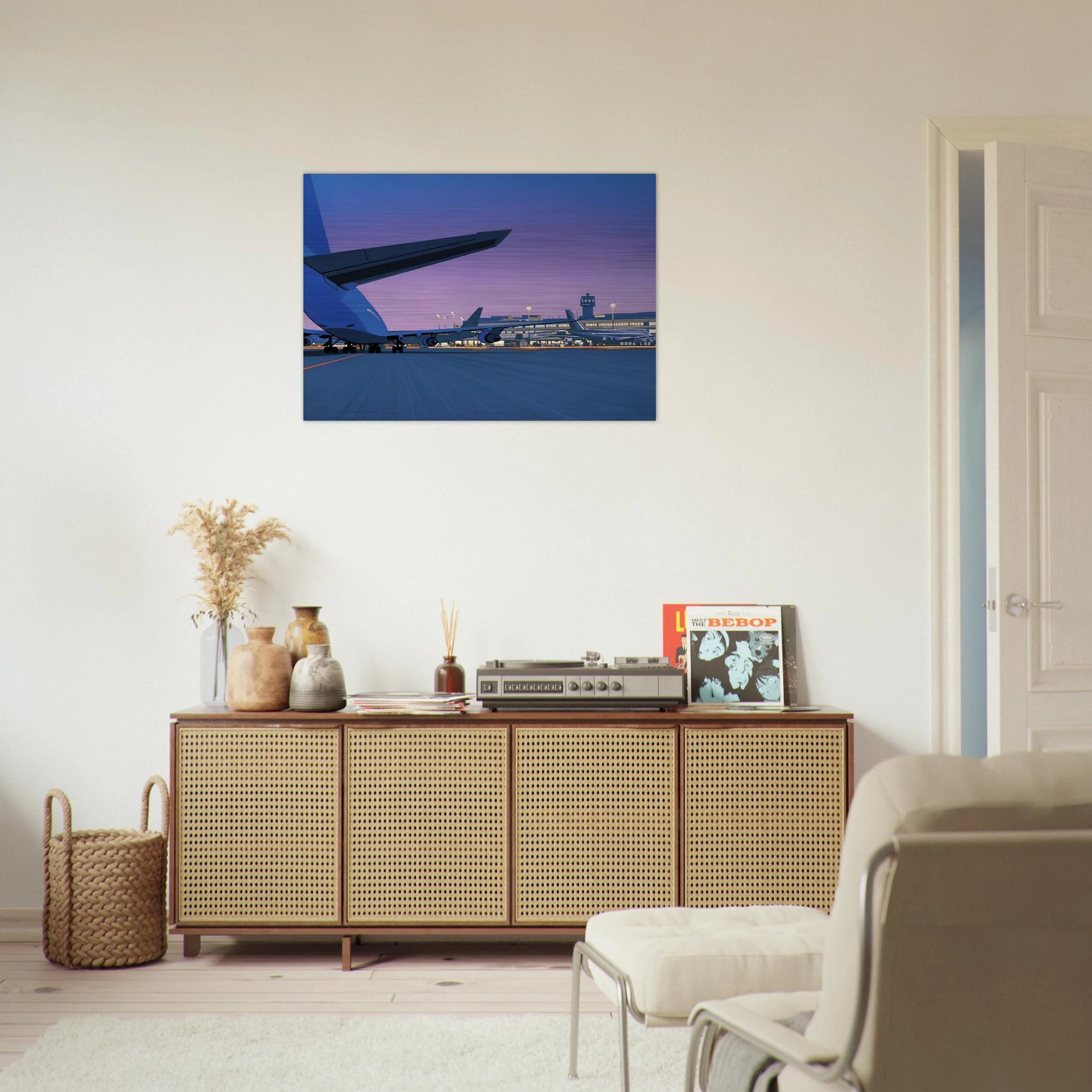 Taxiway - Hiroshi Nagai Brushed Aluminum Print - 70x100 cm / 28x40 inches | Hiroshi Nagai Aluminum Print | Hiroshi Nagai Prints