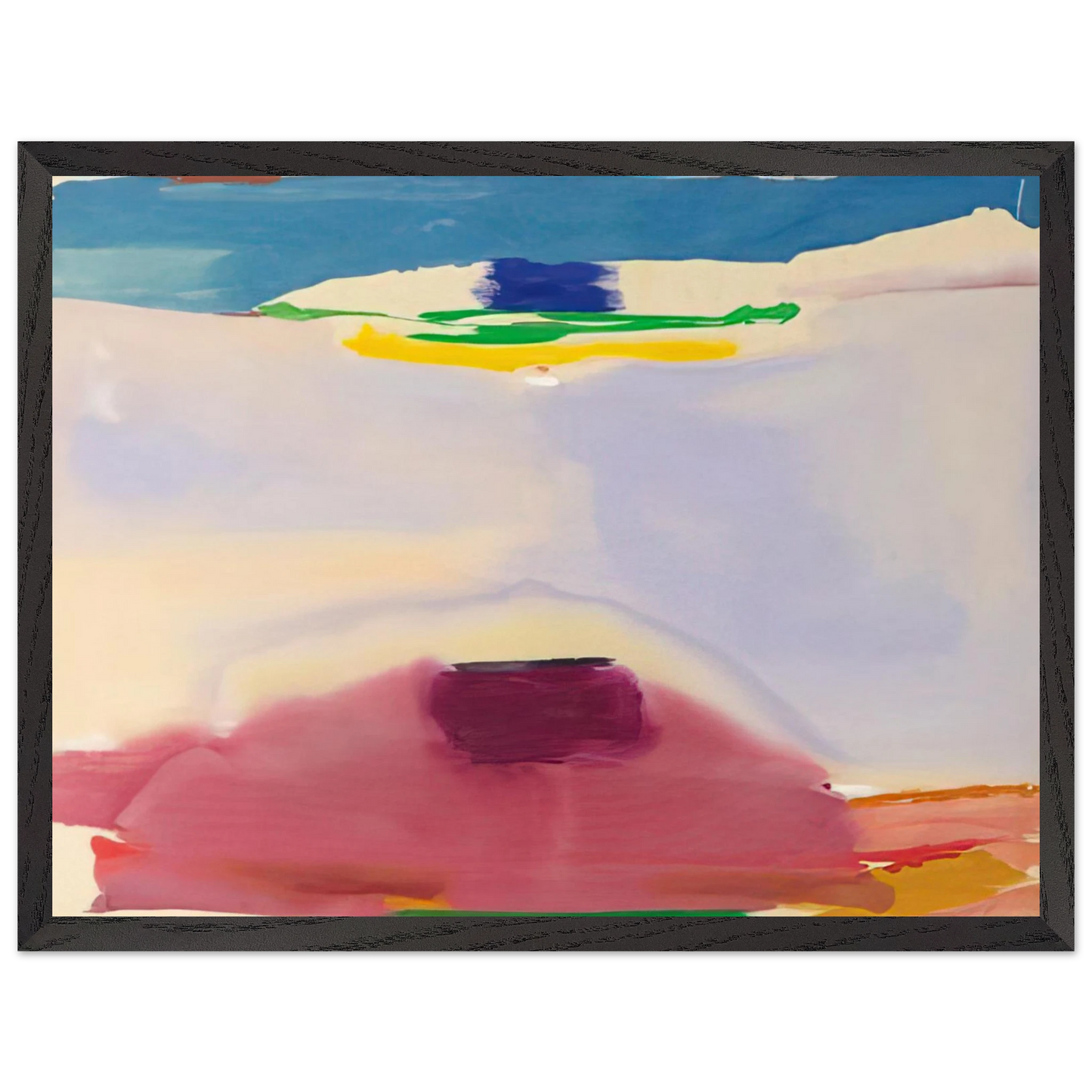Helen Frankenthaler - Leveling - 1973 Wall art - 50x70 cm / 20x28 inches - Premium Wooden Framed Poster With Fine Art Paper-canvas - Black frame