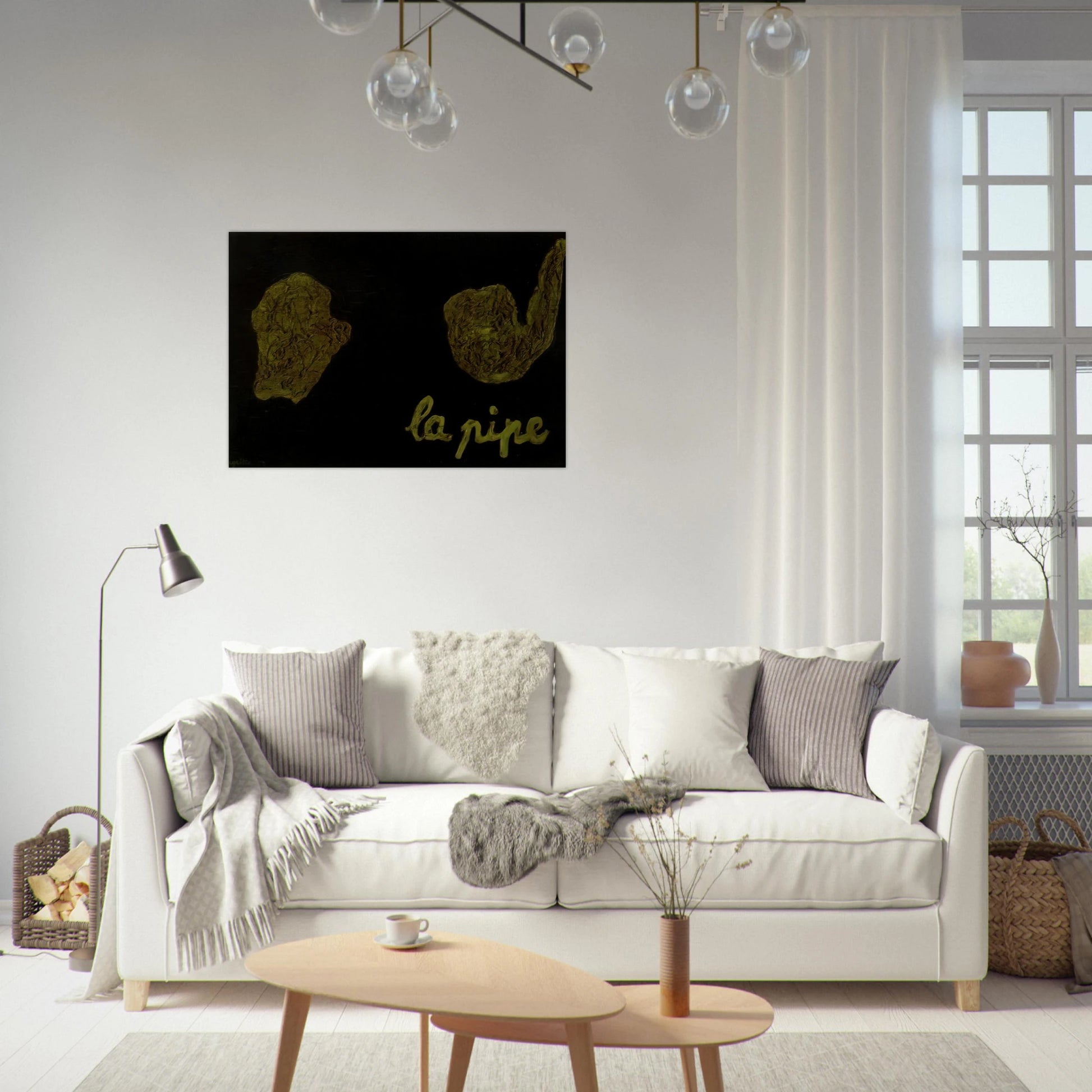 THE PIPE 1927 - Rene Magritte Brushed Aluminum Print - 70x100 cm / 28x40 inches | Rene Magritte Aluminum Print | Rene Magritte Prints
