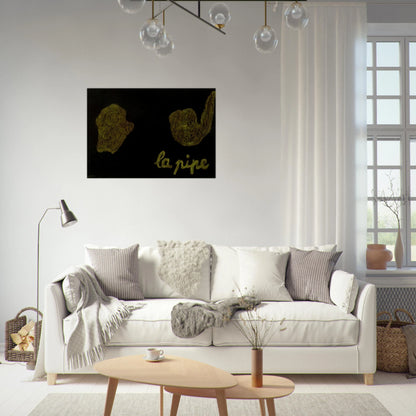 THE PIPE 1927 - Rene Magritte Brushed Aluminum Print - 70x100 cm / 28x40 inches | Rene Magritte Aluminum Print | Rene Magritte Prints