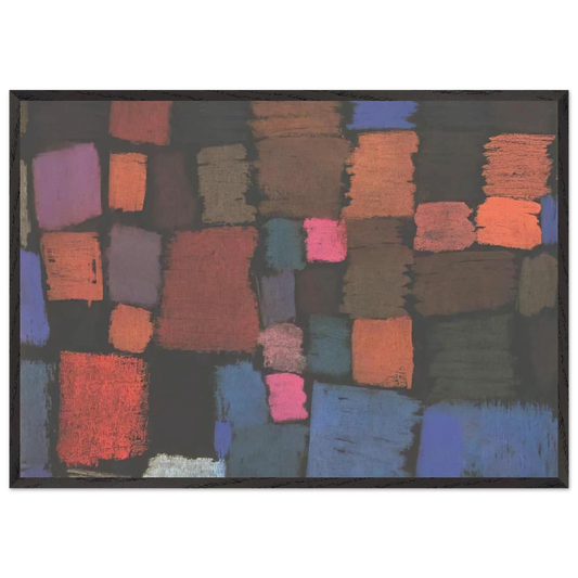 COMING TO BLOOM 1934 - Paul Klee 70x100 cm / 28x40 inches Framed Art Print – Black Wooden Frame
