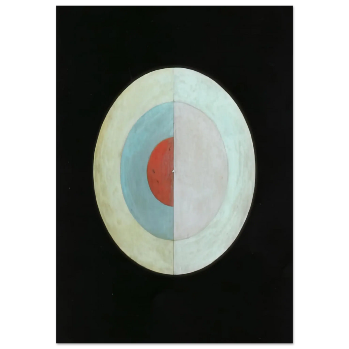 Hilma af Klint - THE SWAN NO 16 1915 Wall art - 28x43  cm / XL (11x17 Inches) - Premium Wooden Framed Poster With Fine Art Paper - White frame