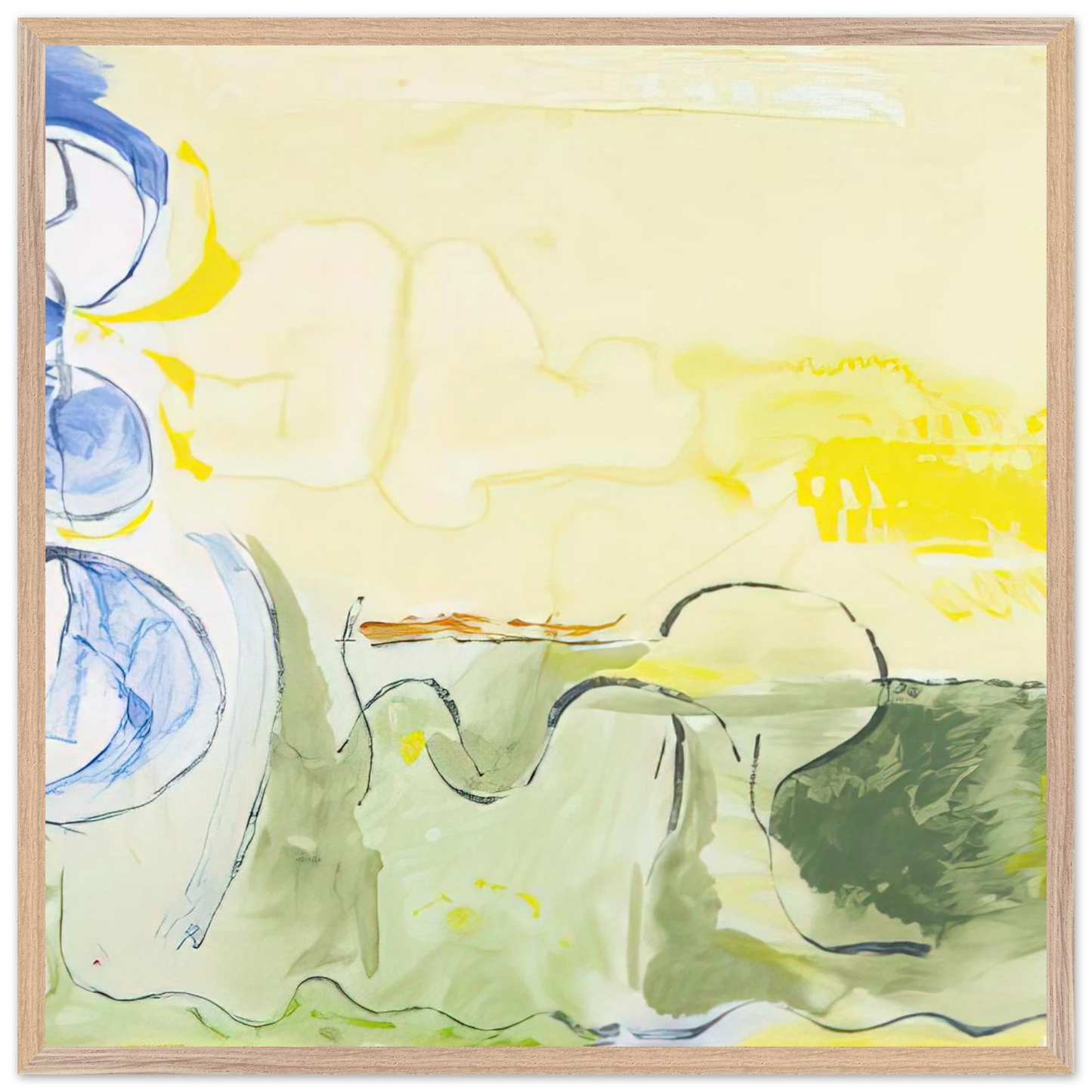 Helen Frankenthaler - Flotilla - 2006 Wall art - 30x30 cm / 12x12 inches - Fine Art Poster-canvas - -