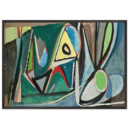 Montrouge - 1948 - Bram van Velde 70x100 cm / 28x40 inches Framed Art Print – Black Wooden Frame