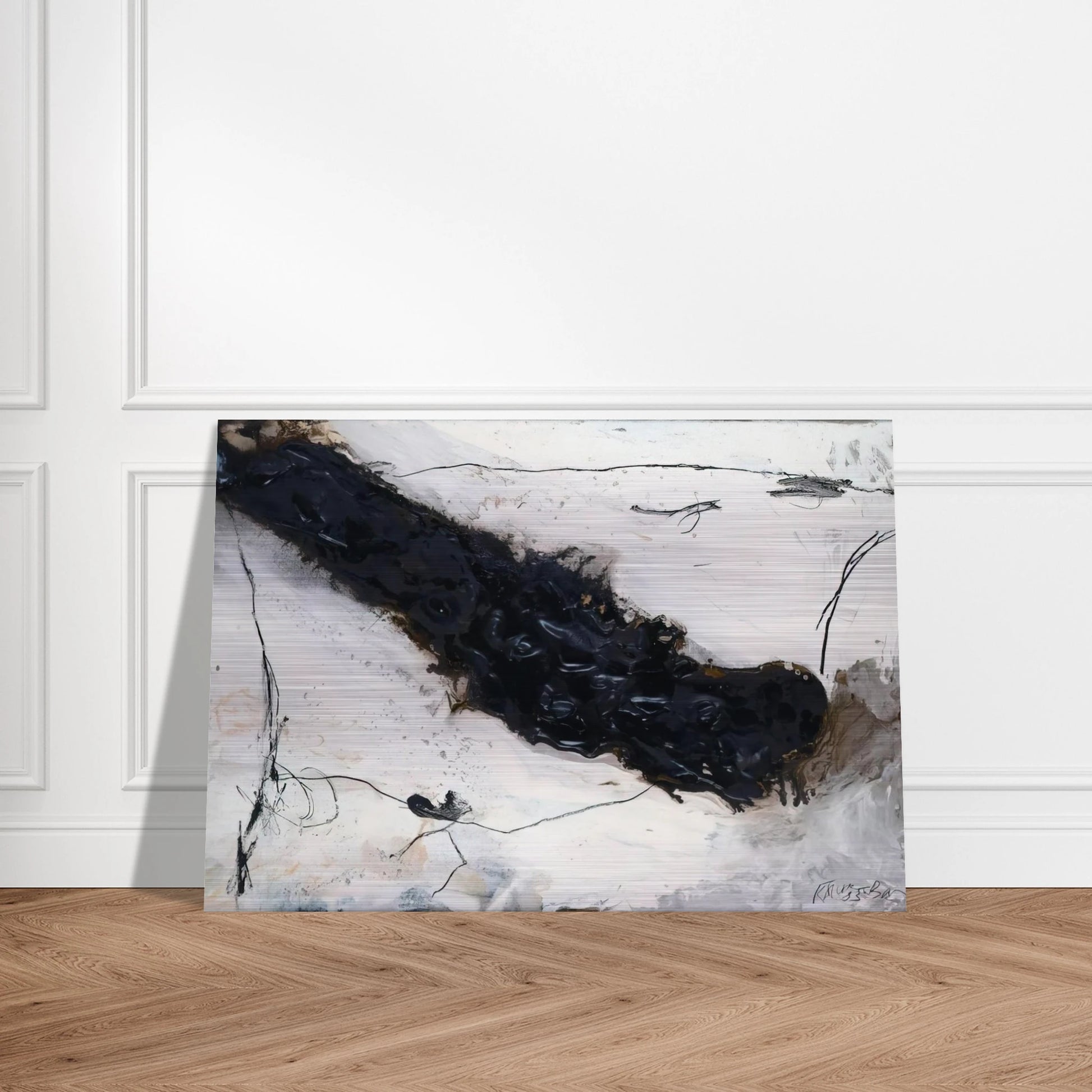Fluss - 1983 - Emil Schumacher Brushed Aluminum Print - 70x100 cm / 28x40 inches | Emil Schumacher Aluminum Print | Emil Schumacher Prints