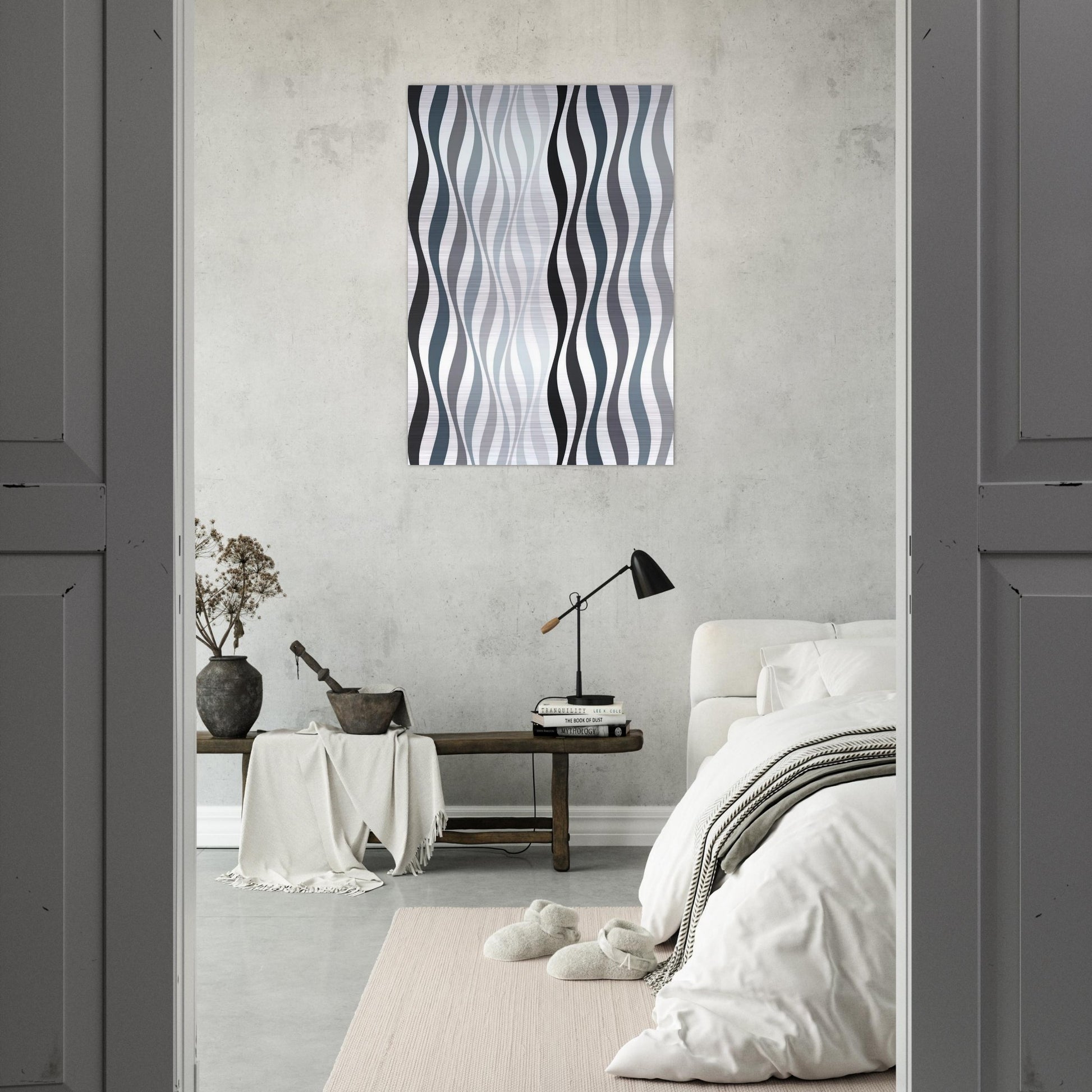 ARREST 2 1965 - Bridget Riley Brushed Aluminum Print - 70x100 cm / 28x40 inches | Bridget Riley Aluminum Print | Bridget Riley Prints
