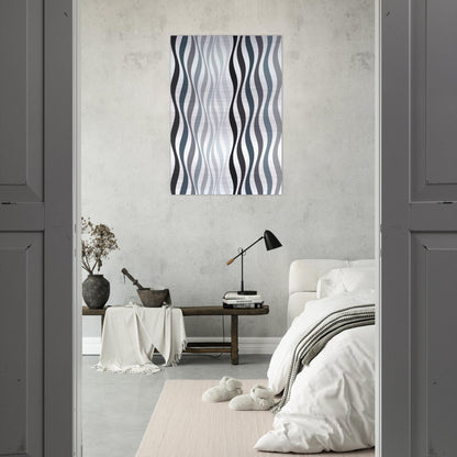 ARREST 2 1965 - Bridget Riley Brushed Aluminum Print - 70x100 cm / 28x40 inches | Bridget Riley Aluminum Print | Bridget Riley Prints