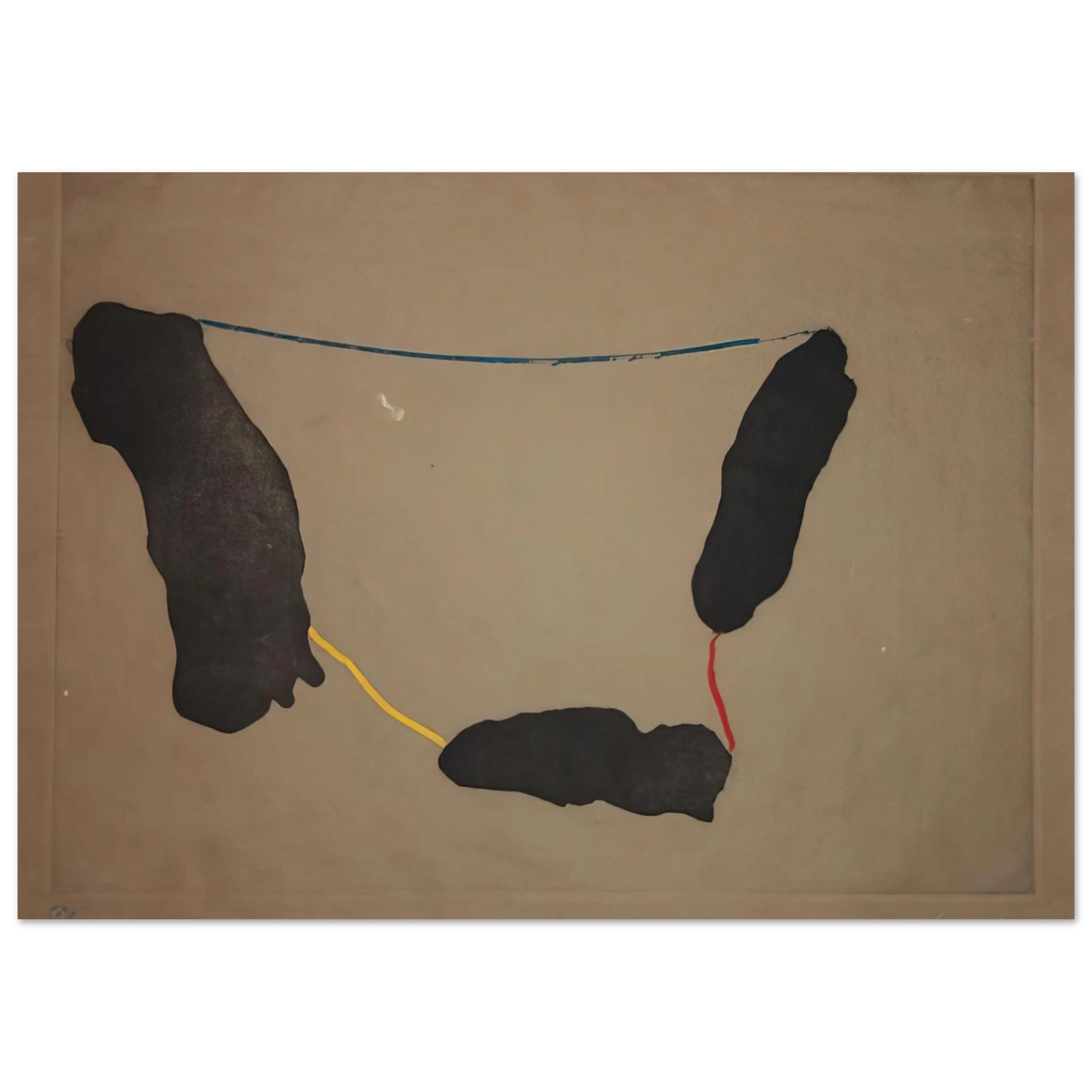 Helen Frankenthaler - Connected By Joy - 1973 Wall art - A3 (29.7 x 42  cm) - Premium Wooden Framed Poster With Fine Art Paper-canvas - Black frame