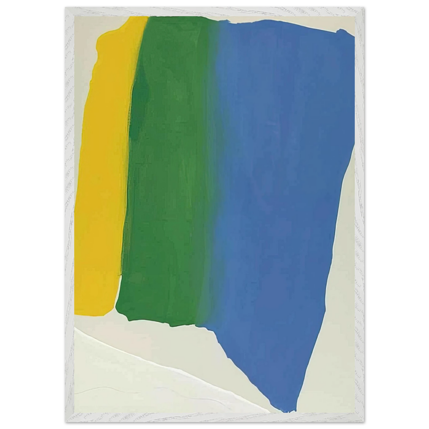 Helen Frankenthaler - Summer Insignia - 1969 Wall art - 20x25 cm / 8x10 inches - Premium Wooden Framed Poster With Fine Art Paper-canvas - Wood frame