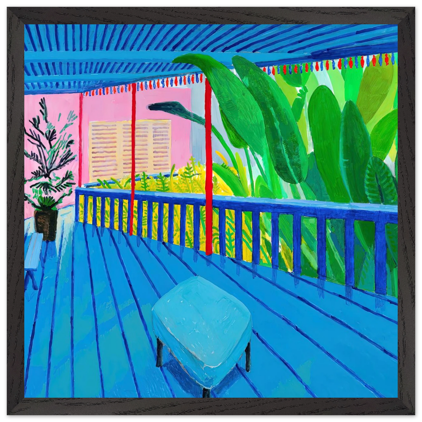 David Hockney - David Hockney Wall art - 30x40 cm / 12x16 inches - Premium Wooden Framed Poster With Fine Art Paper-canvas - Wood frame