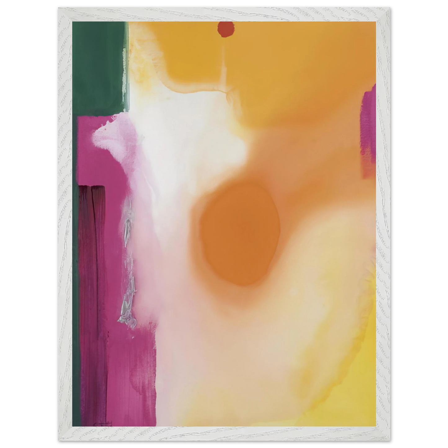 Helen Frankenthaler - Bullseye - 1989 Wall art - 28x43  cm / XL (11x17 inches) - Premium Wooden Framed Poster With Fine Art Paper-canvas - Black frame