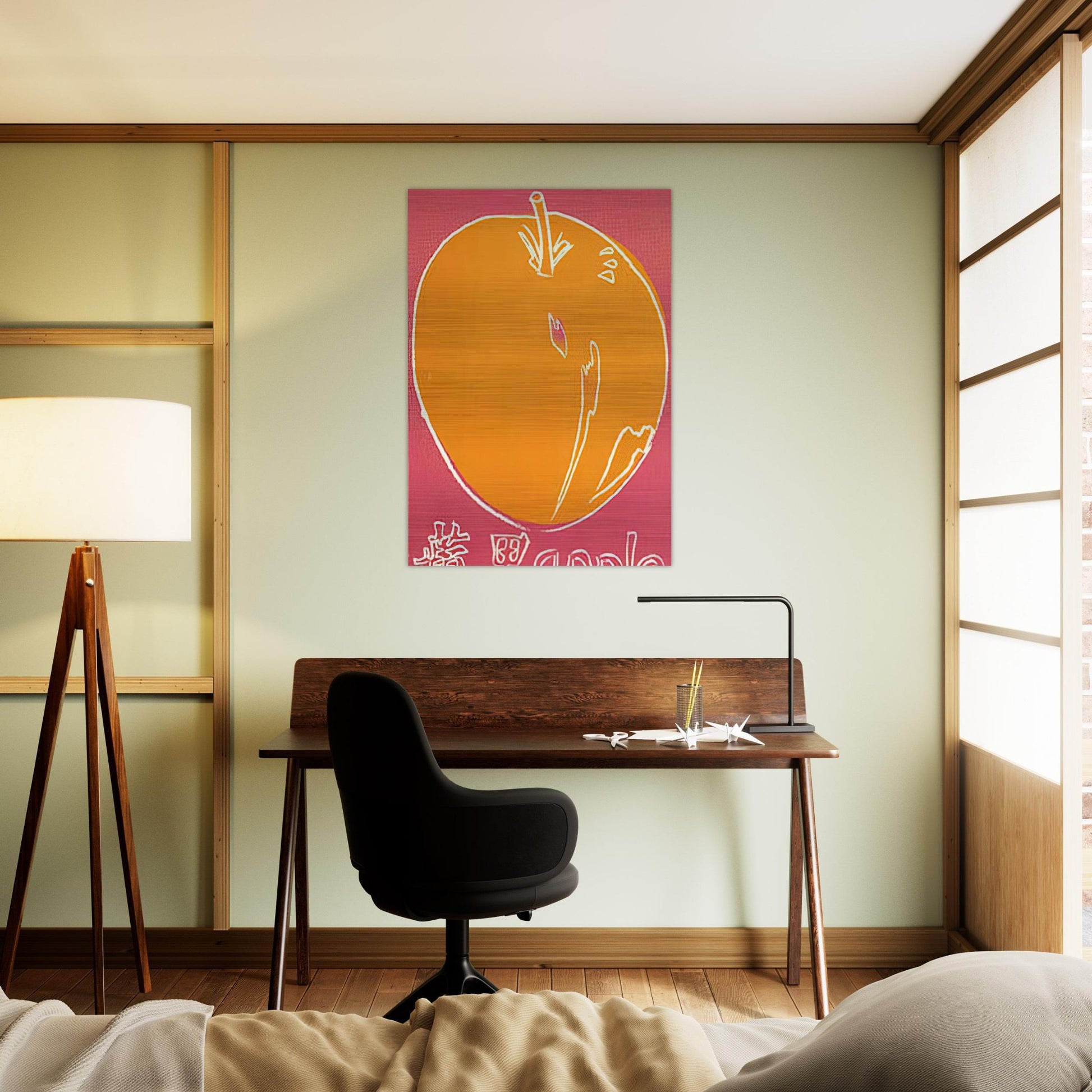 Apple - Andy Warhol Brushed Aluminum Print - 70x100 cm / 28x40 inches | Andy Warhol Aluminum Print | Andy Warhol Prints