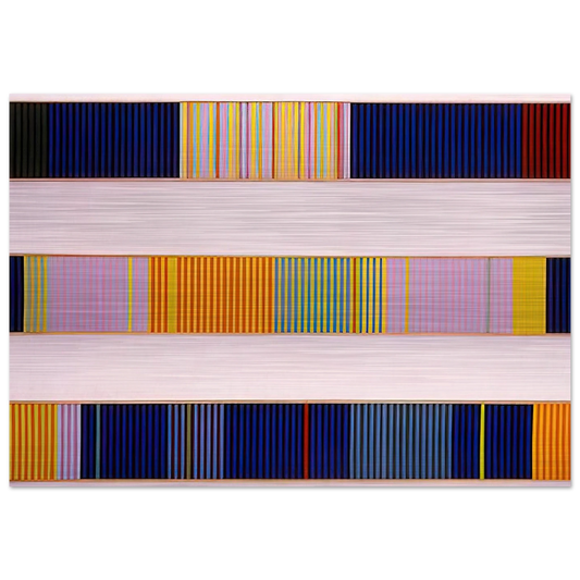 Triple Jump - 1962 - Gene Davis Brushed Aluminum Print - 70x100 cm / 28x40 inches | Gene Davis Aluminum Print | Gene Davis Prints