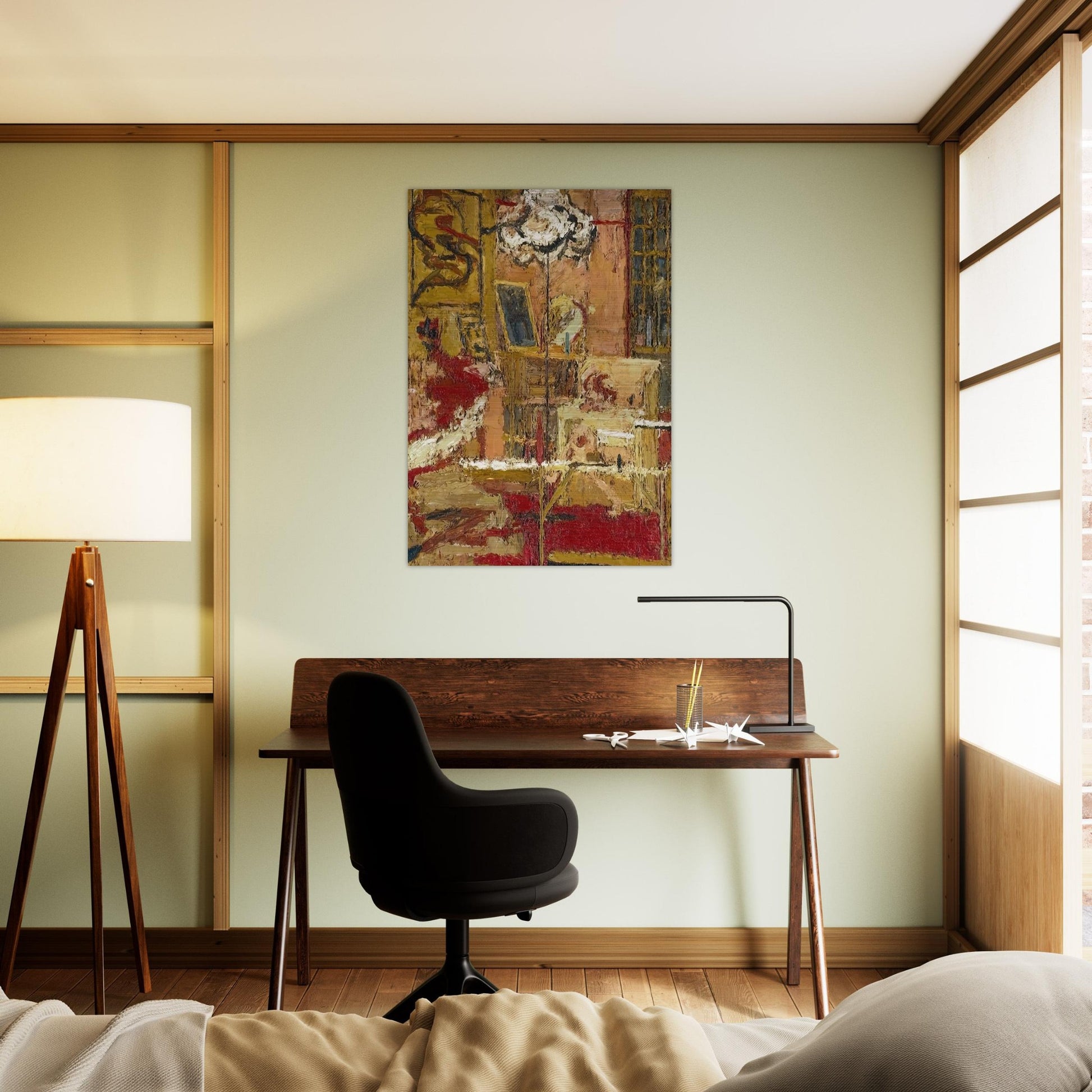 THE SITTING ROOM - Frank Auerbach Brushed Aluminum Print - 70x100 cm / 28x40 inches | Frank Auerbach Aluminum Print | Frank Auerbach Prints