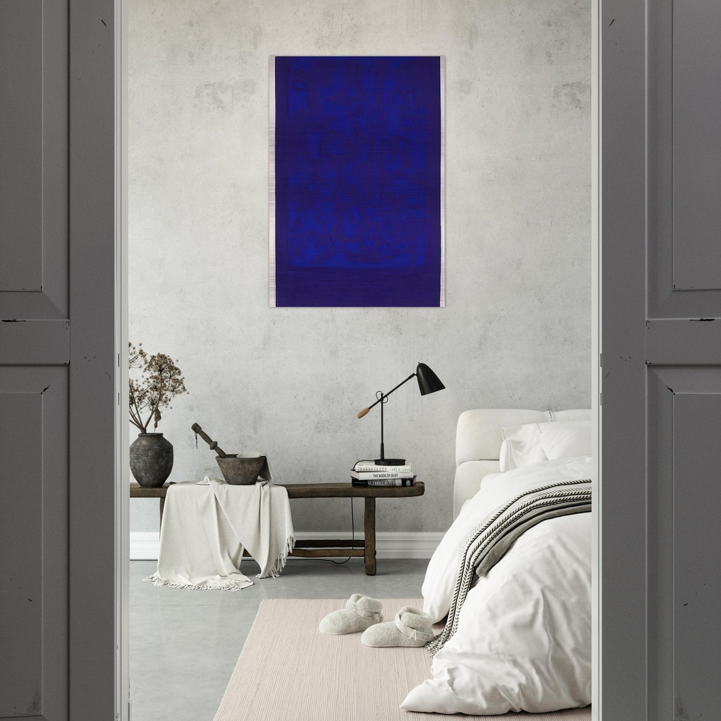 Blue Viola - 1962 - Carla Accardi Brushed Aluminum Print - 70x100 cm / 28x40 inches | Carla Accardi Aluminum Print | Carla Accardi Prints