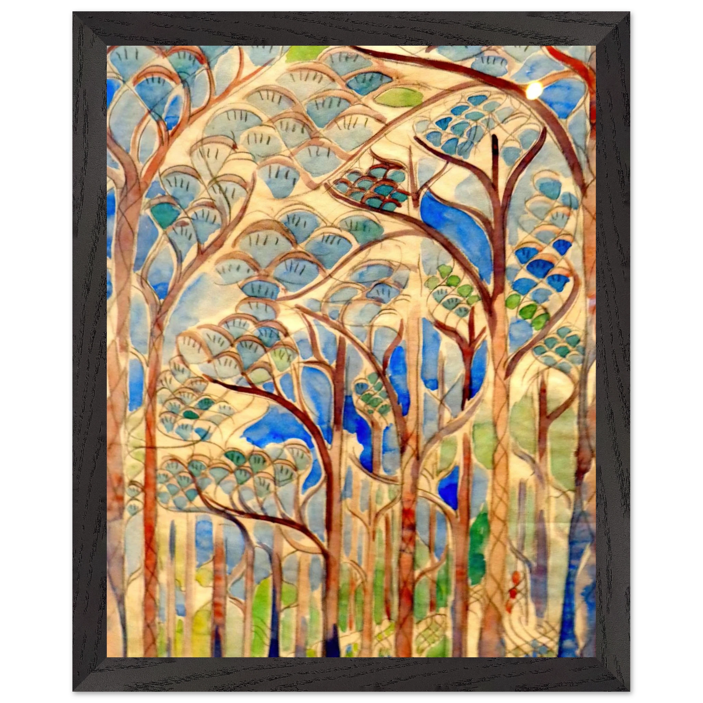 Walter Inglis Anderson - Walter Anderson Wall art - 28x43  cm / XL (11x17 inches) - Premium Wooden Framed Poster With Fine Art Paper-canvas - Wood frame