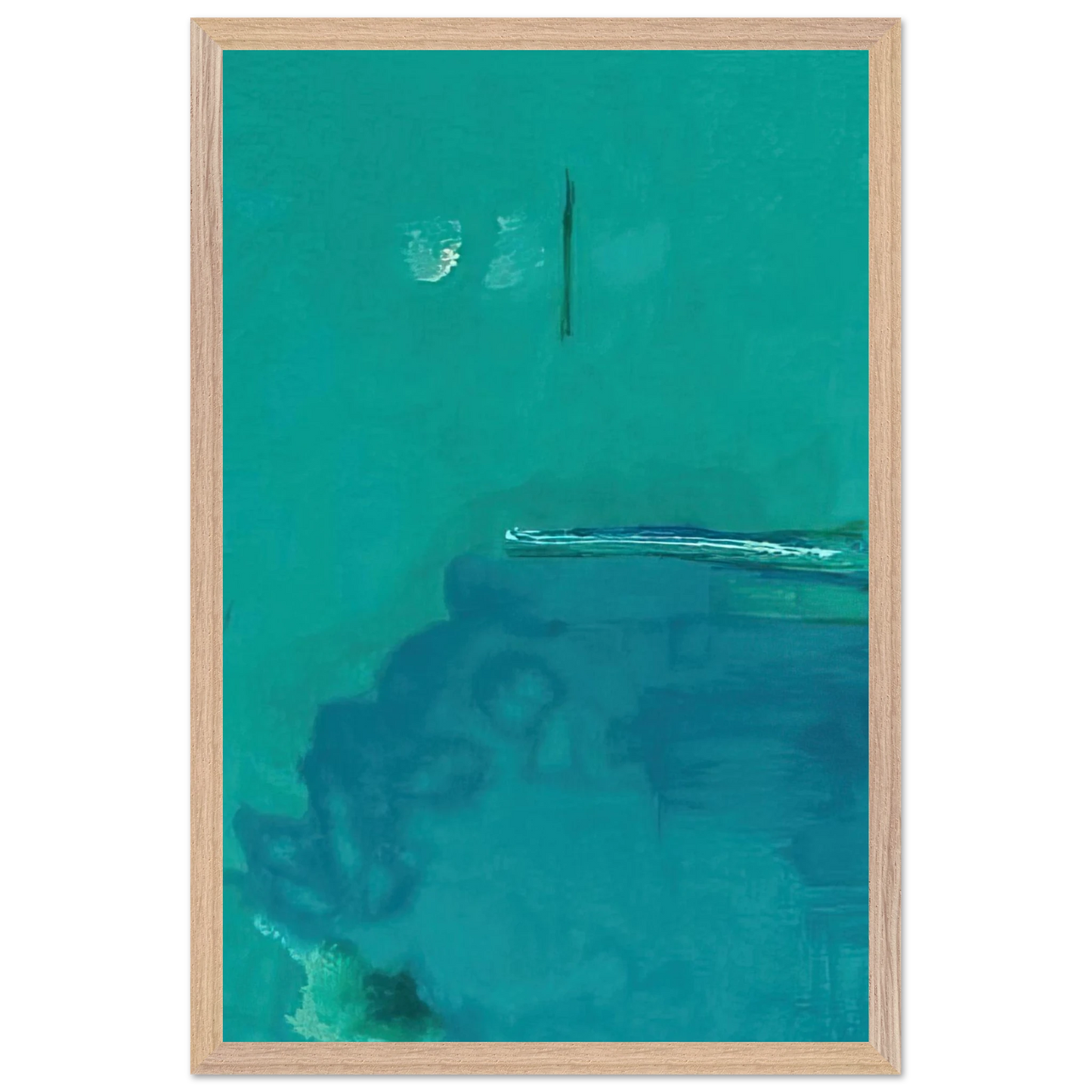 Helen Frankenthaler - Contentment Island - 2004 Wall art - 70x100 cm / 28x40 inches - Premium Wooden Framed Poster With Fine Art Paper-canvas - Wood frame