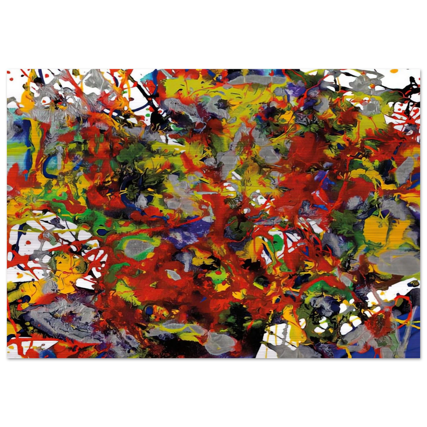 Untitled  SFP94-29  SFF 1708 é'" - Sam Francis Brushed Aluminum Print - 70x100 cm / 28x40 inches | Sam Francis Aluminum Print | Sam Francis Prints