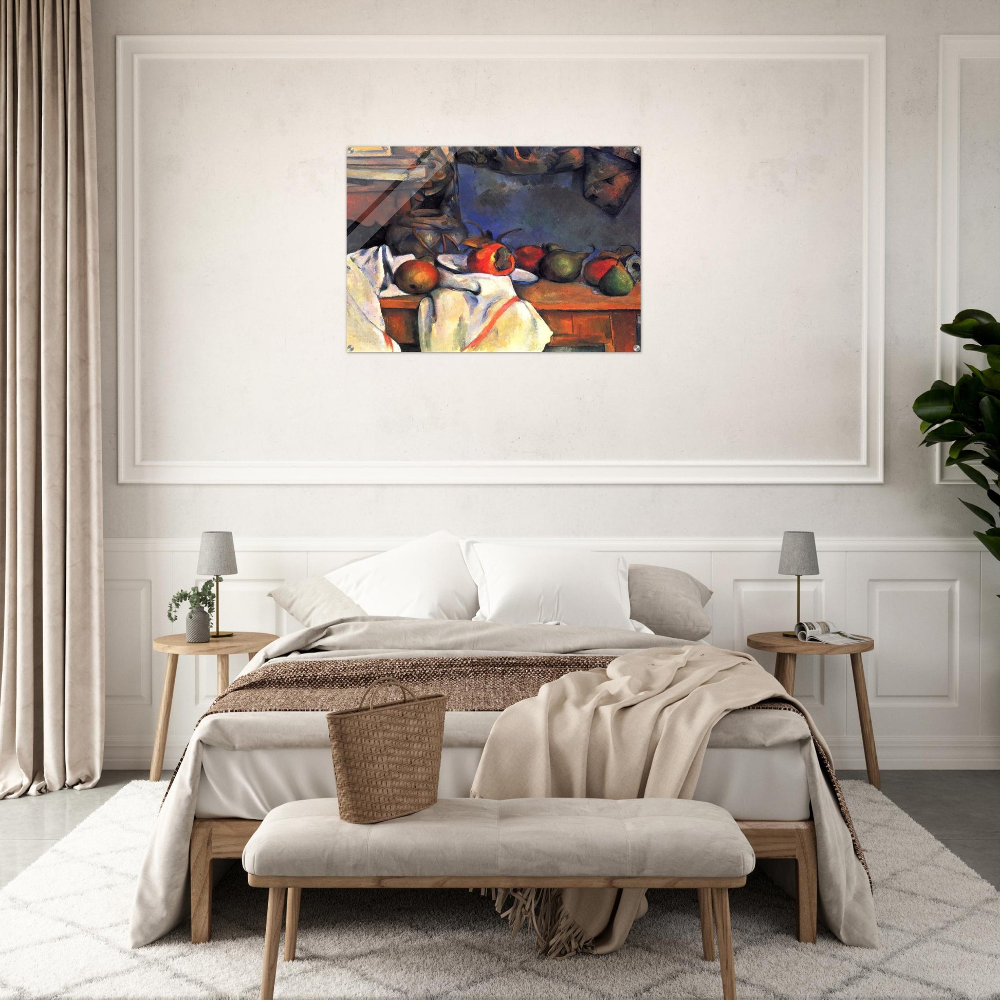 Still Life with Pomegranate and Pears - Paul Cézanne Acrylic Print - 70x100 cm / 28x40″ inches