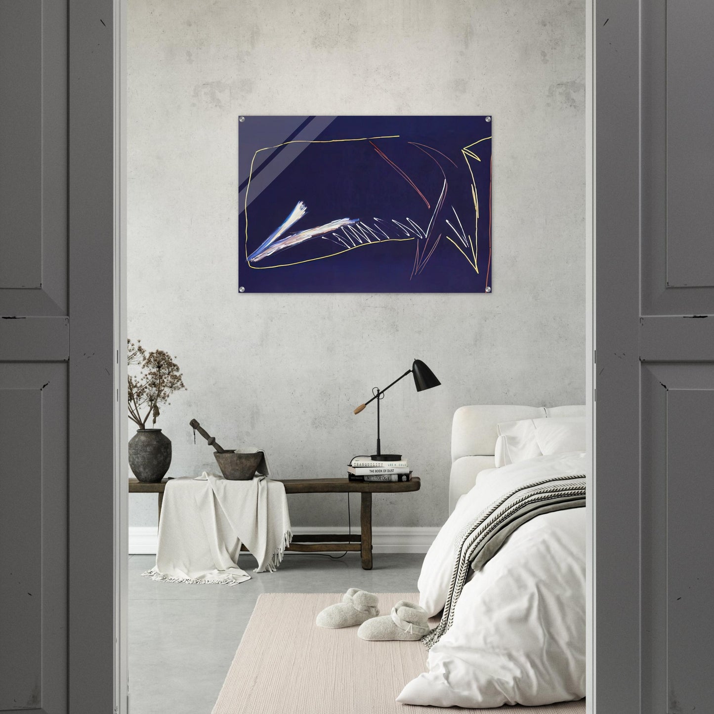 The Blue Whale - 1973 - Ronnie Landfield Acrylic Print - 70x100 cm / 28x40″ inches