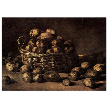 Basket of Potatoes - Vincent van Gogh Brushed Aluminum Print - 70x100 cm / 28x40 inches | Vincent van Gogh Aluminum Print | Vincent van Gogh Prints