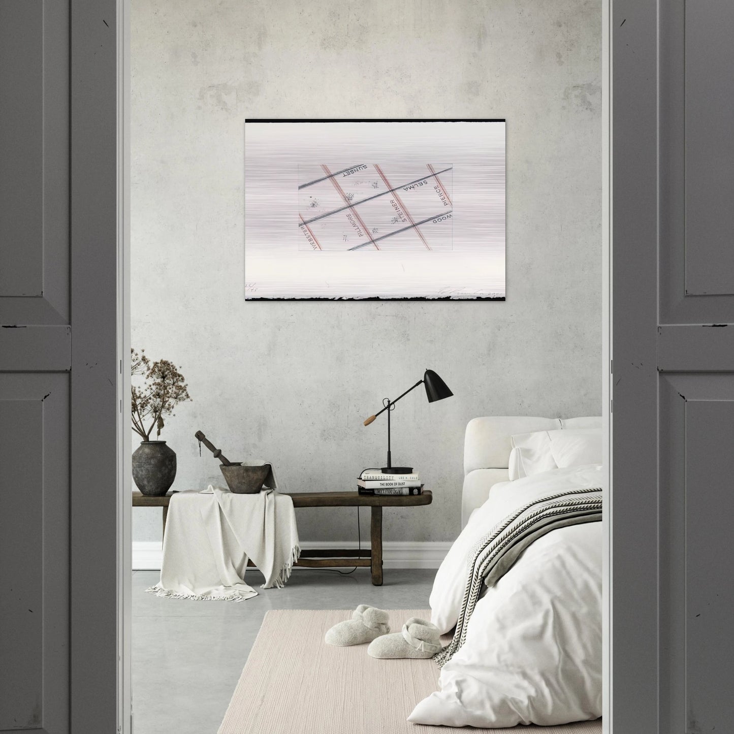 PIERCE FROM LOS FRANCISCO SAN ANGELES PORTFOLIO - Edward Ruscha Brushed Aluminum Print - 70x100 cm / 28x40 inches | Edward Ruscha Aluminum Print | Edward Ruscha Prints