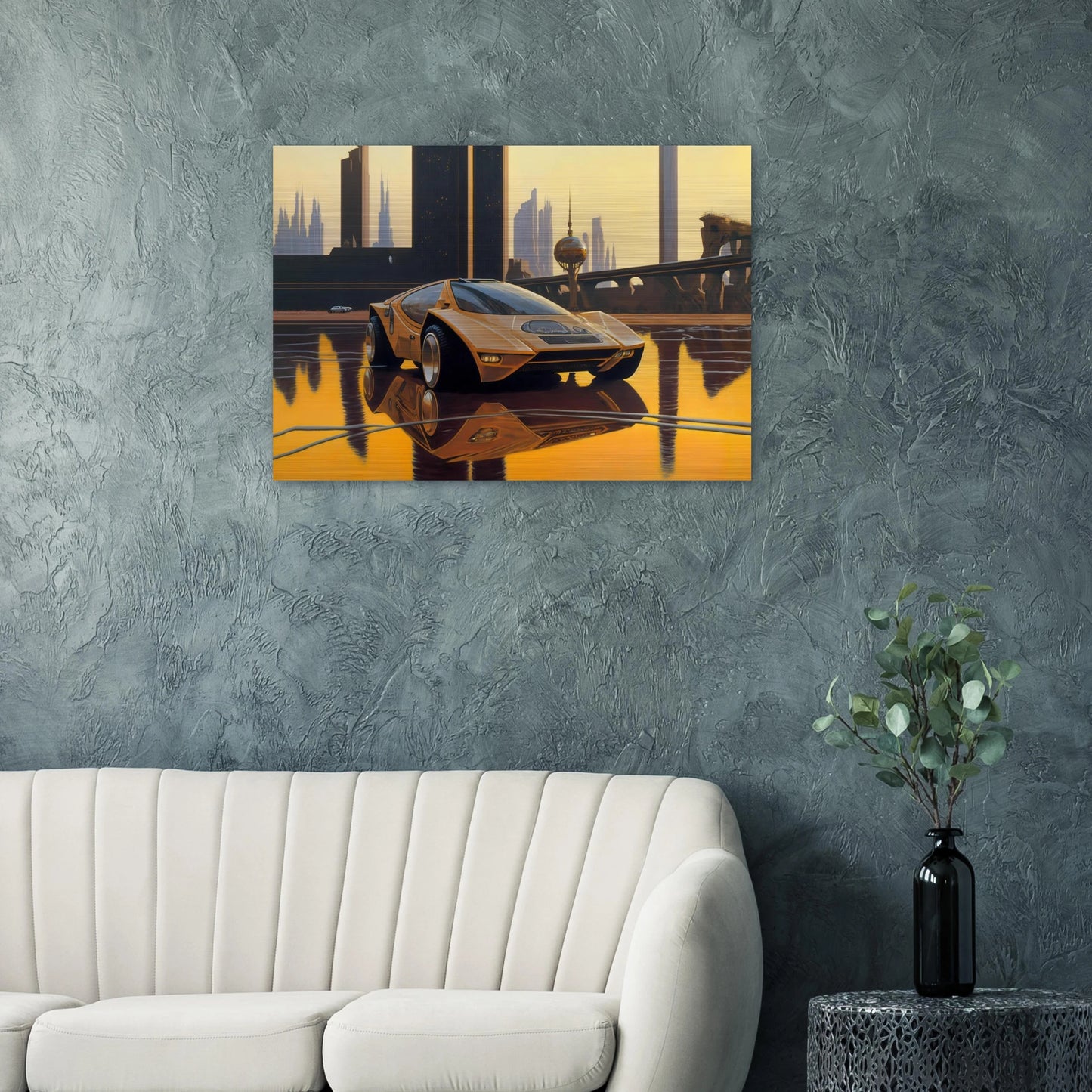 Syd Mead - Syd Mead Brushed Aluminum Print - 70x100 cm / 28x40 inches | Syd Mead Aluminum Print | Syd Mead Prints