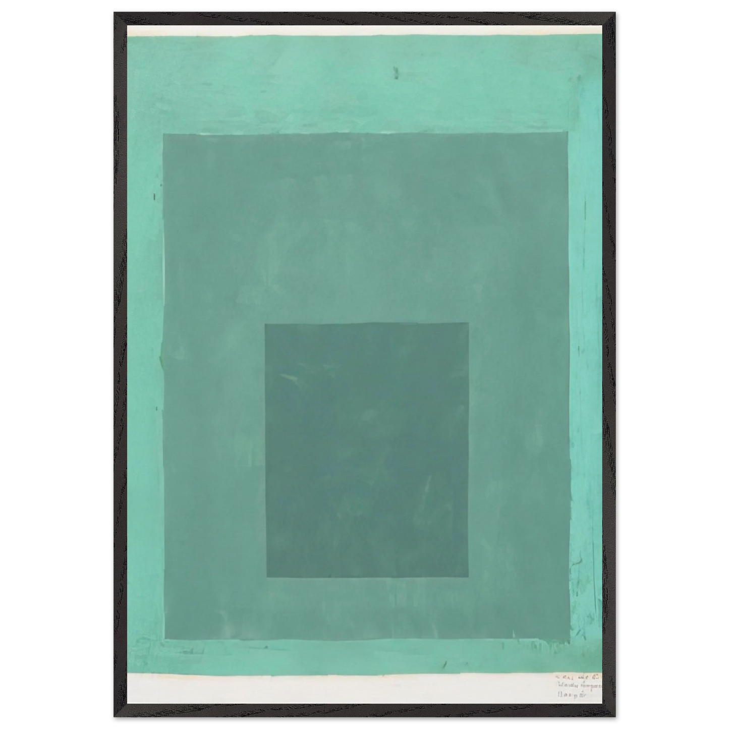 STUDY FOR HOMAGE TO THE SQUARE 1 - Josef Albers 70x100 cm / 28x40 inches Framed Art Print – Black Wooden Frame