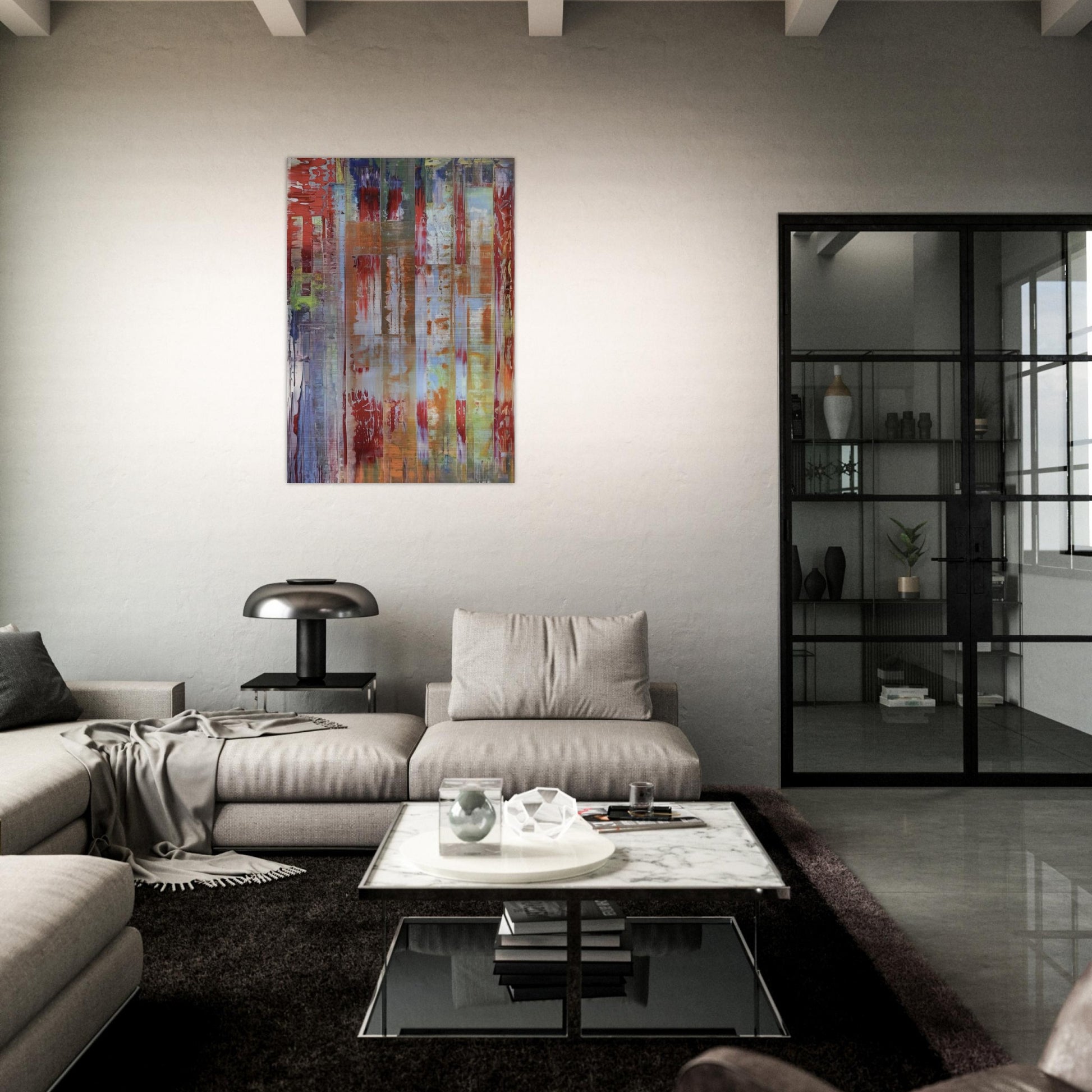ABSTRACT BILDING - Gerhard Richter Brushed Aluminum Print - 70x100 cm / 28x40 inches | Gerhard Richter Aluminum Print | Gerhard Richter Prints