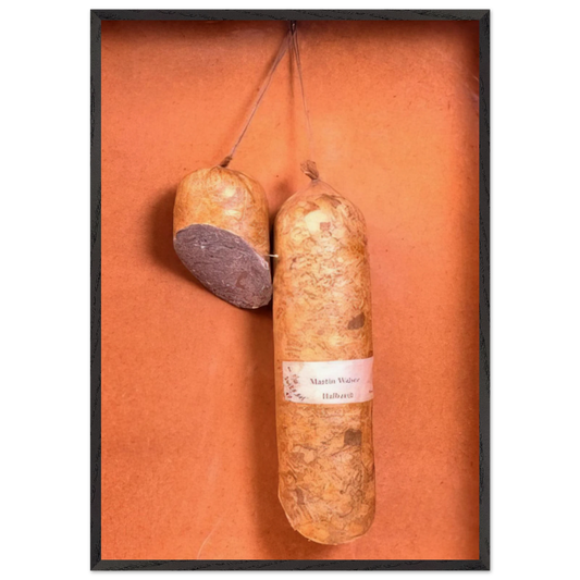 Literature Sausage - 1974 - Dieter Roth 70x100 cm / 28x40 inches Framed Art Print – Black Wooden Frame