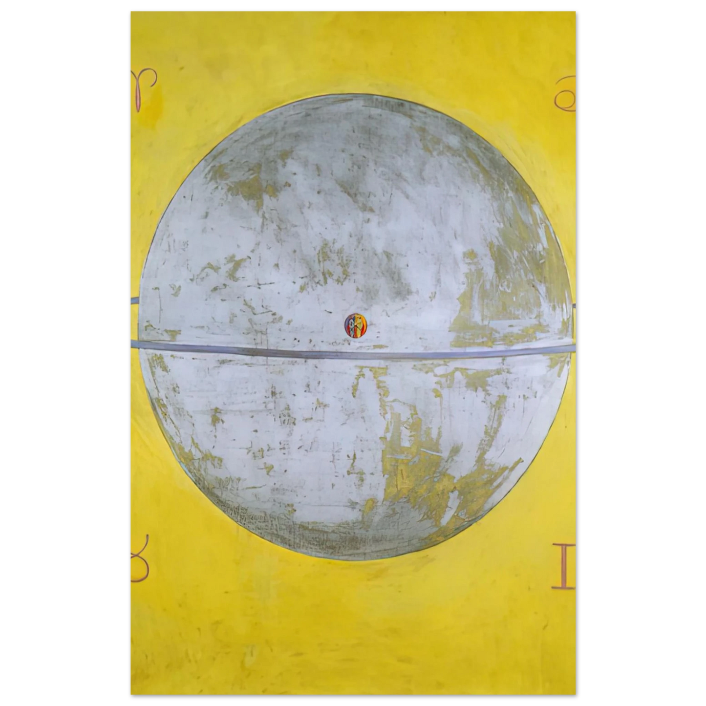 Hilma af Klint - THE DOVE NR 12 1915 Wall art - 28x43  cm / XL (11x17 inches) - Premium Wooden Framed Poster With Fine Art Paper-canvas - Wood frame