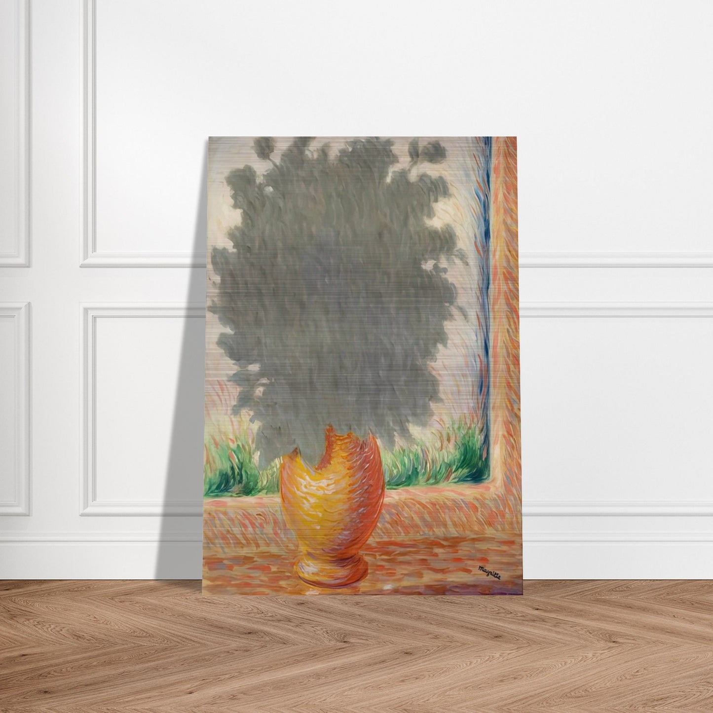 LIGHTNING 1944 - Rene Magritte Brushed Aluminum Print - 70x100 cm / 28x40 inches | Rene Magritte Aluminum Print | Rene Magritte Prints