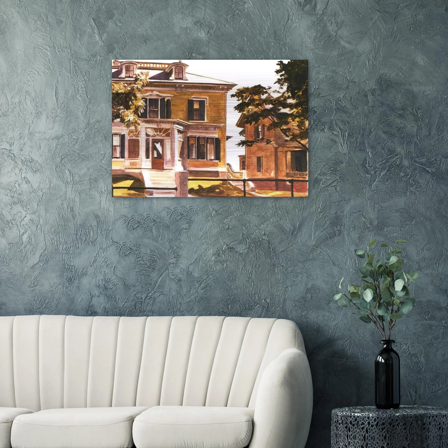 Davis House - Edward Hopper Brushed Aluminum Print - 70x100 cm / 28x40 inches | Edward Hopper Aluminum Print | Edward Hopper Prints