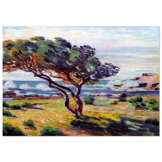 Rafales de vent, Le Brusc - 1911 - Armand Guillaumin Brushed Aluminum Print - 70x100 cm / 28x40 inches | Armand Guillaumin Aluminum Print | Armand Guillaumin Prints